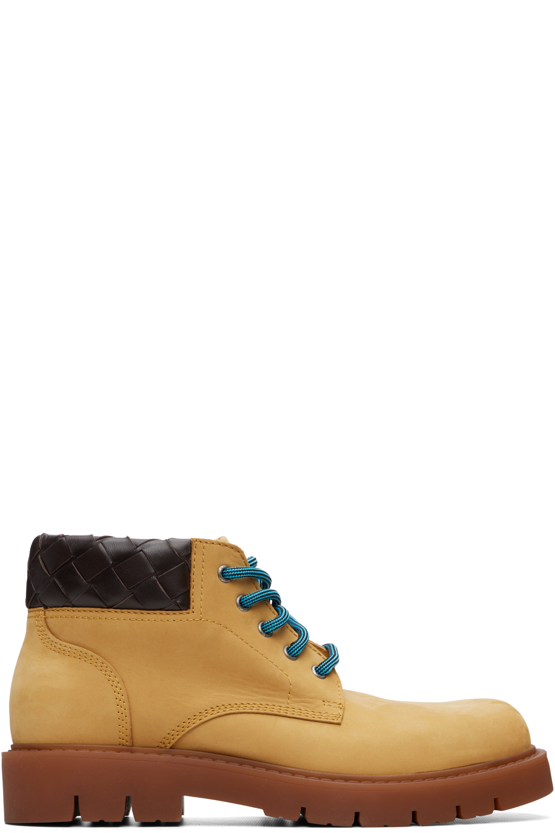 Bottega Veneta - Tan Haddock Lace-Up Boots