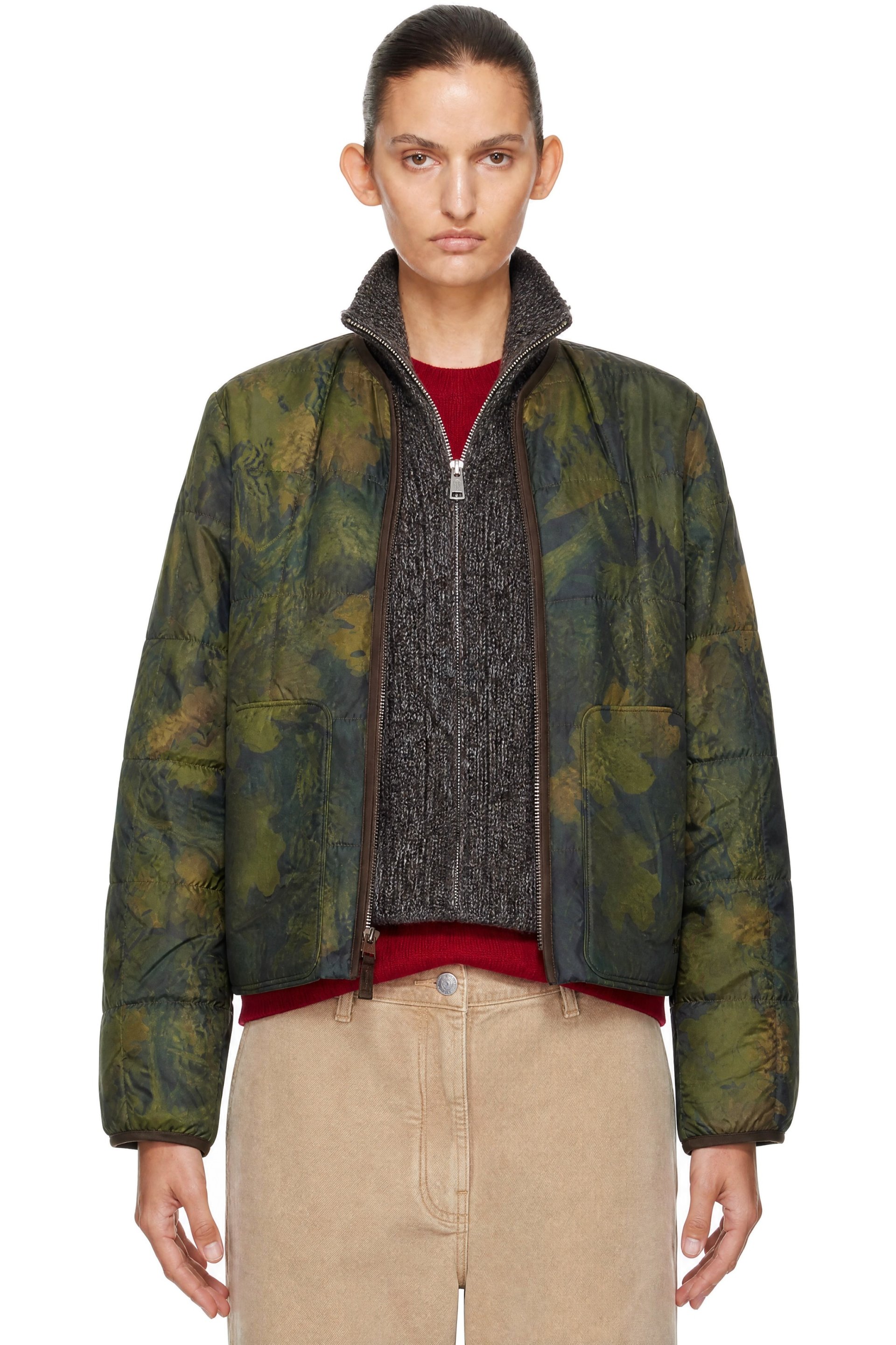 The North Face - Blouson isolé léger Lhotse vert à motif imprimé