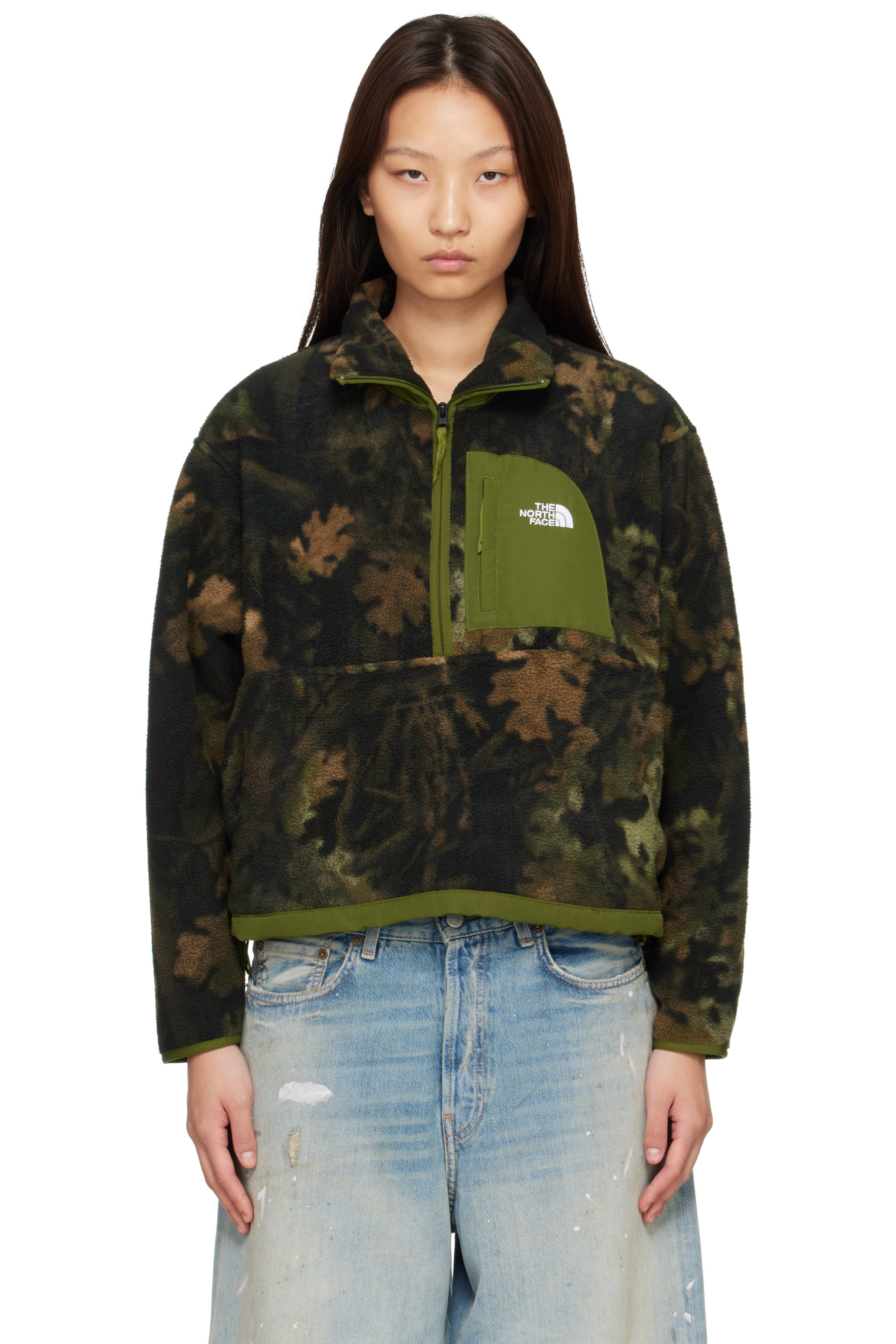 The North Face - Green Yumiori Off-Peak 1/2 Zip Fleece Sweater