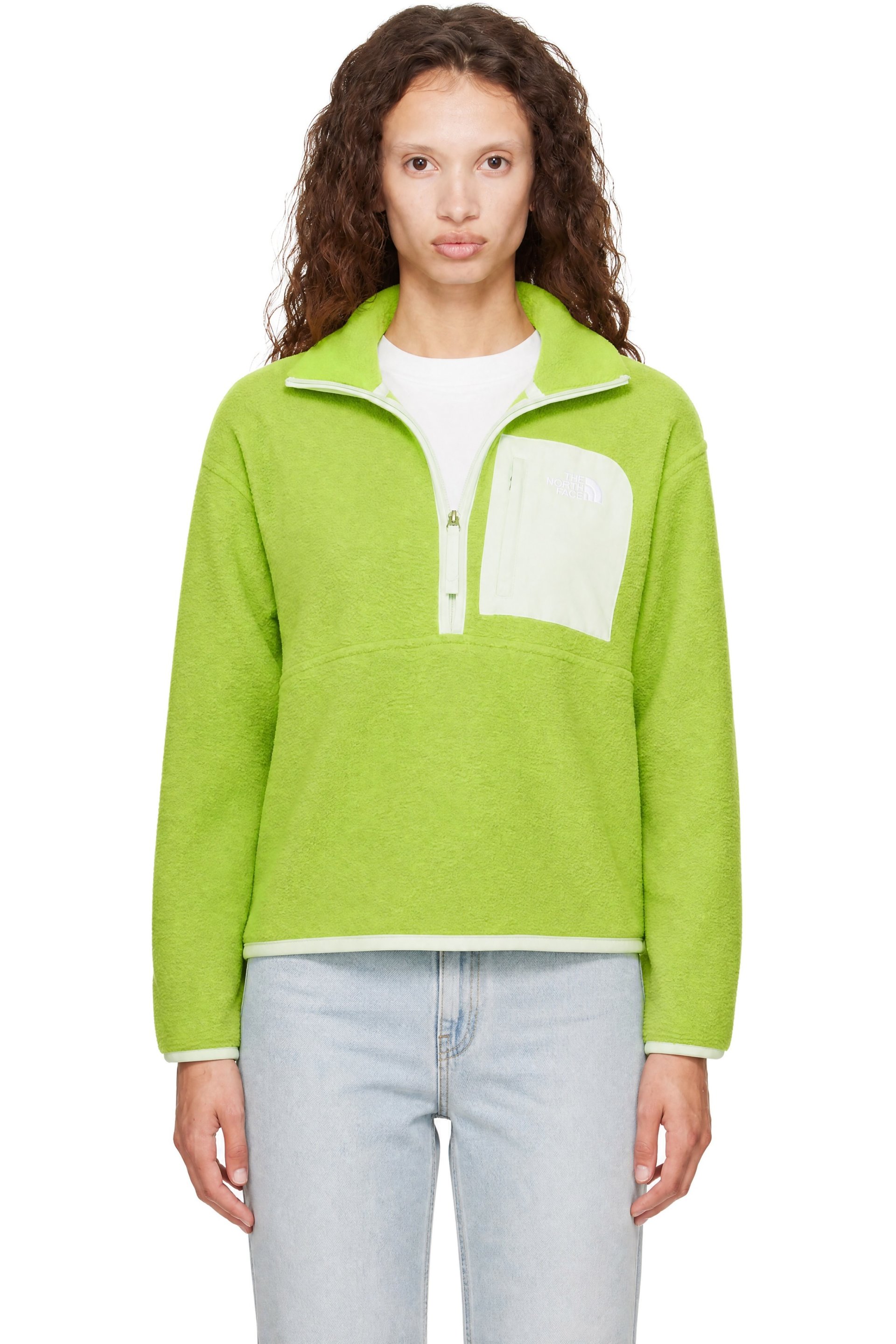 The North Face - Green Yumiori Off-Peak 1/2 Zip Fleece Sweater