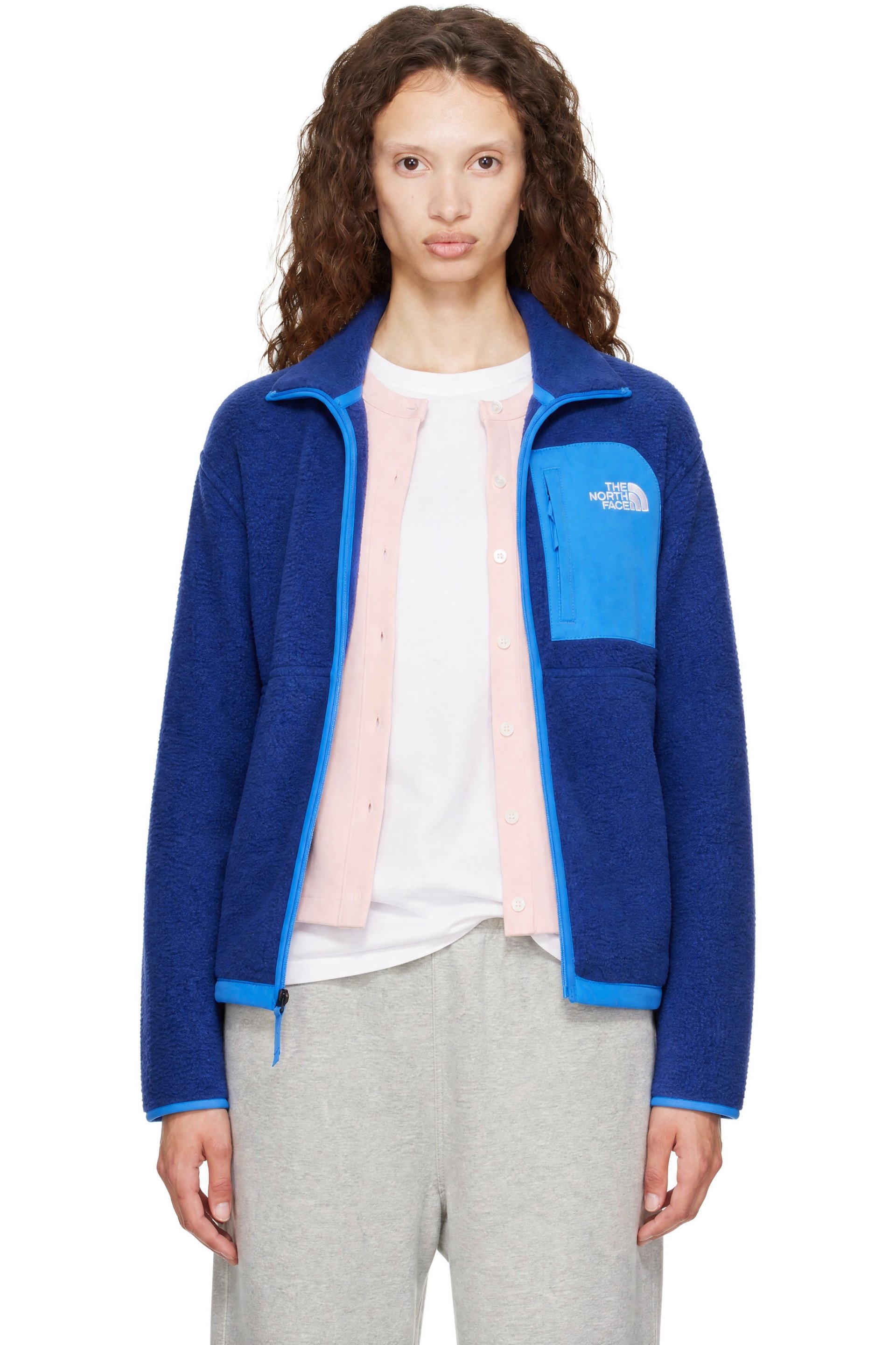 The North Face - Blue Yumiori Full-Zip Fleece Jacket