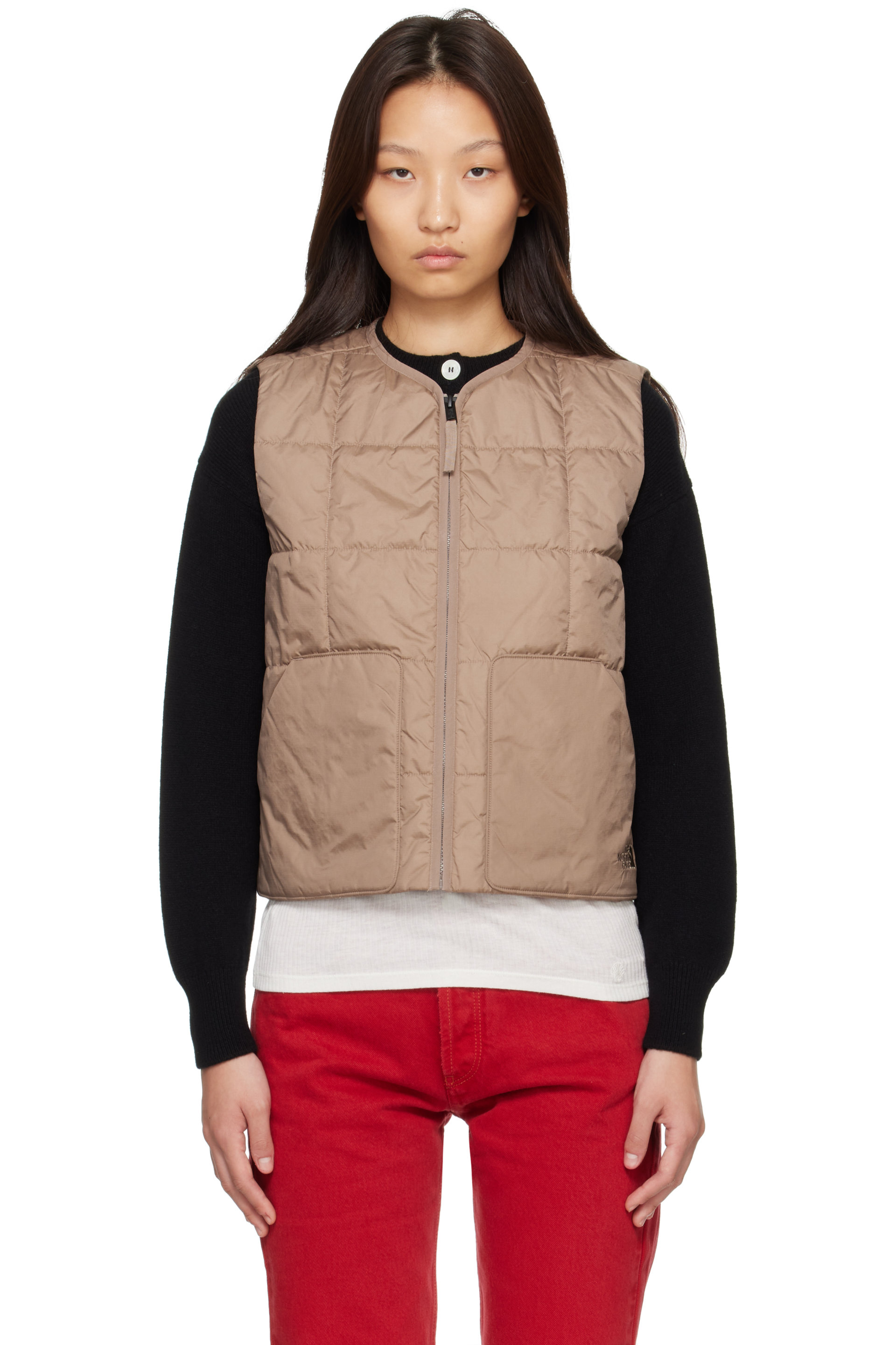The North Face - Beige Lhotse Lightweight Insulated Vest