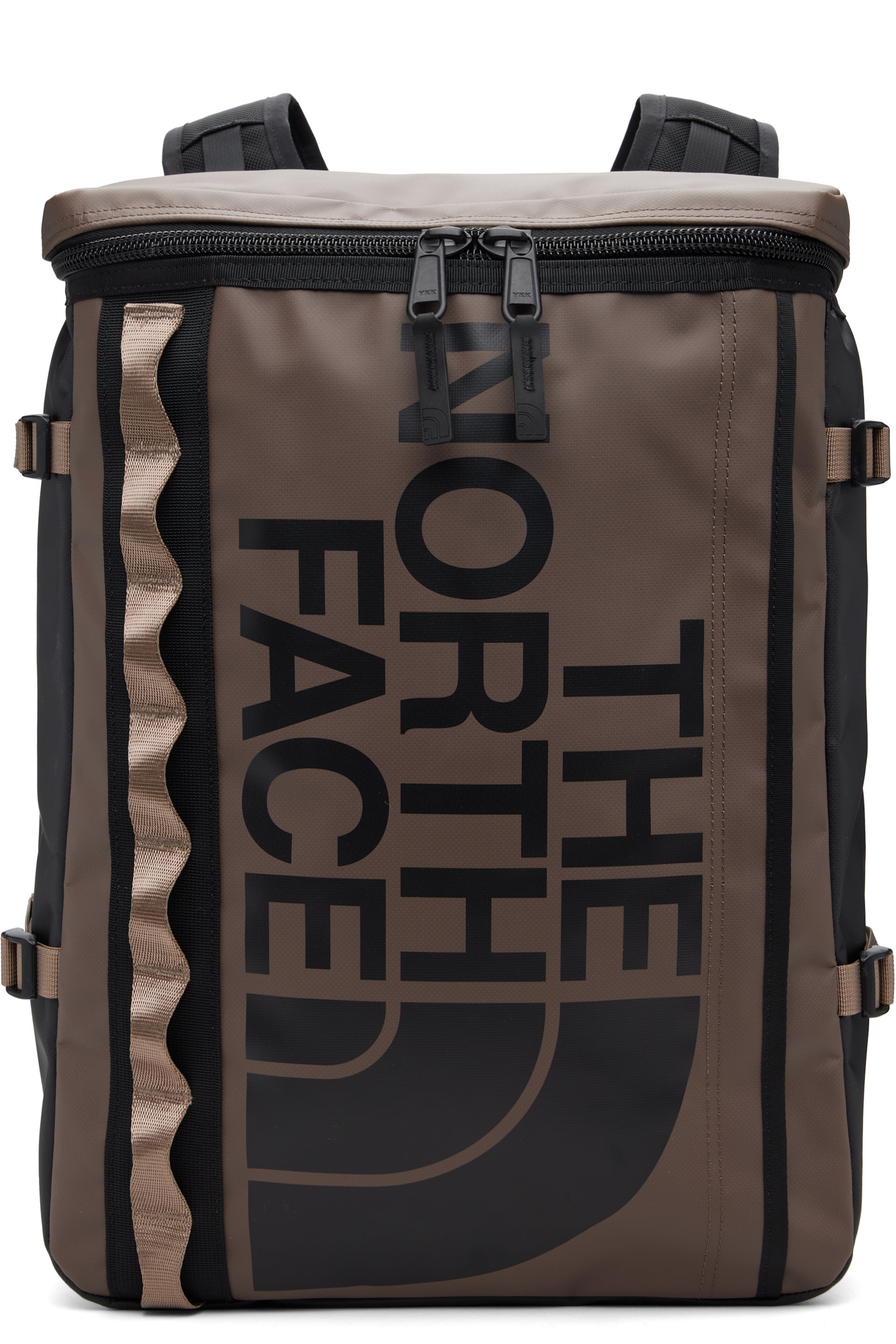 The North Face - Sac à dos Fusebox brun et noir en canevas Base Camp