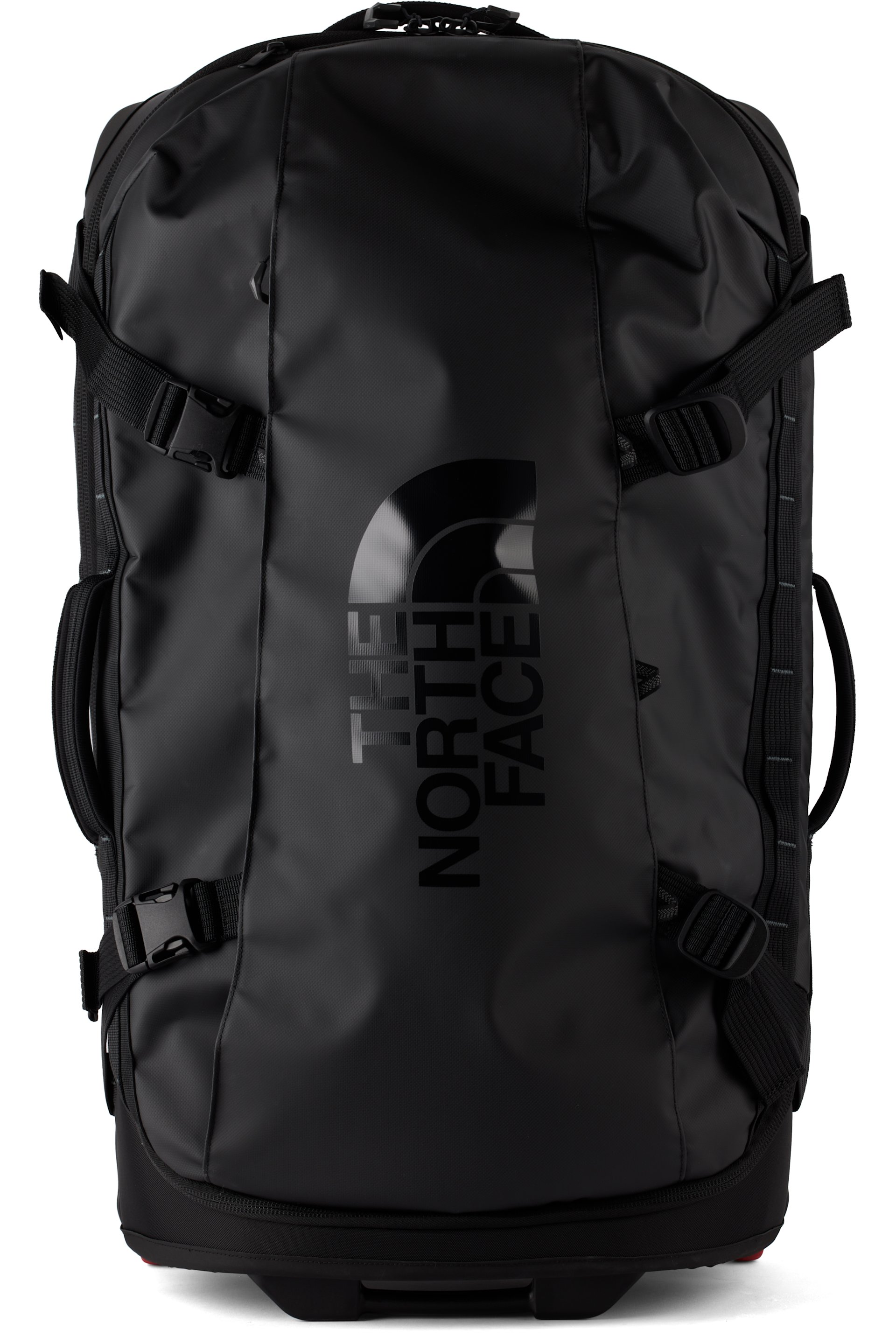 The North Face - Valise Voyager noire en tissu antidéchirures Base Camp à roulettes, 28 l