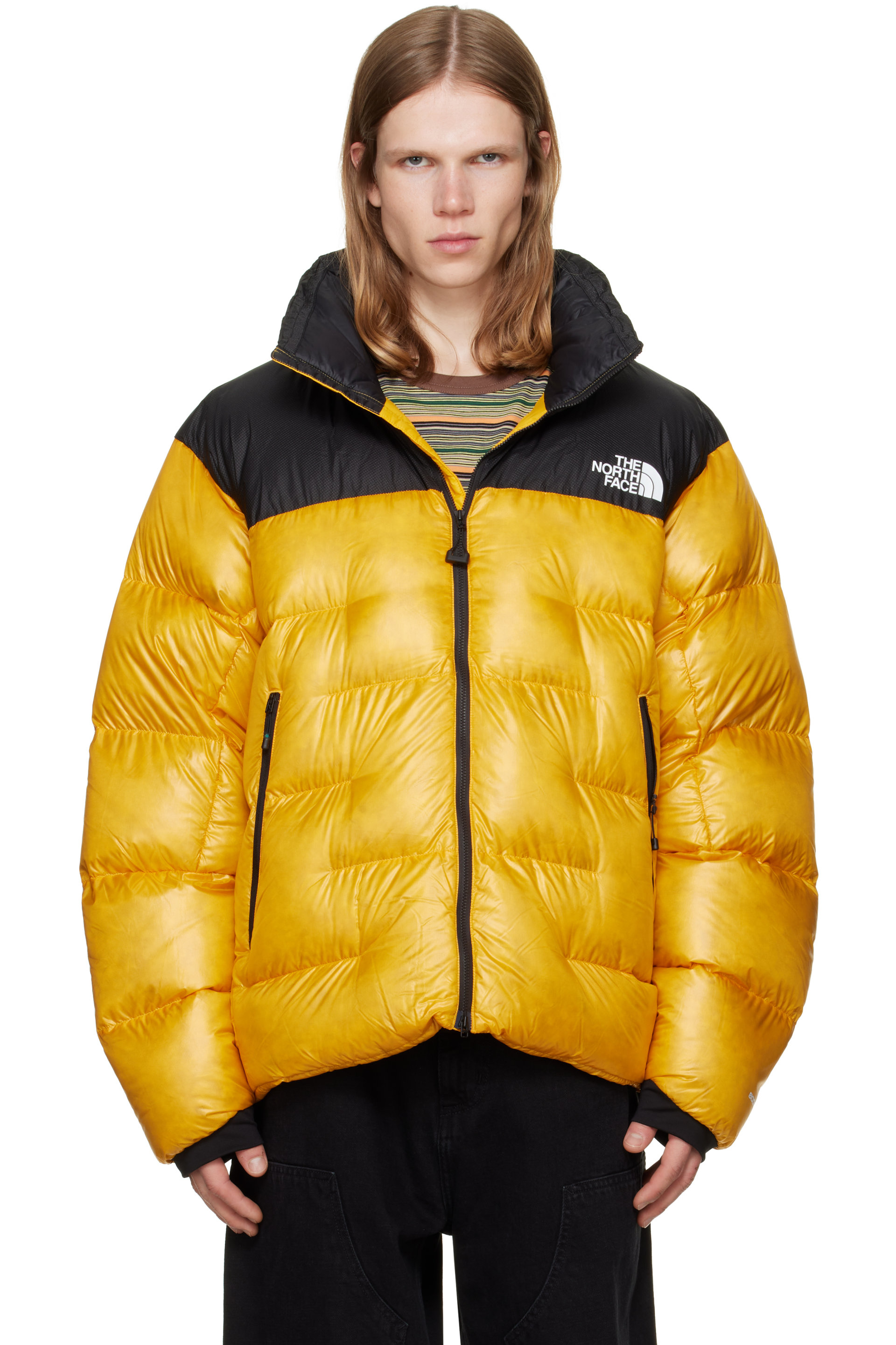 The North Face - Blouson Nuptse jaune rembourré en duvet - Summit
