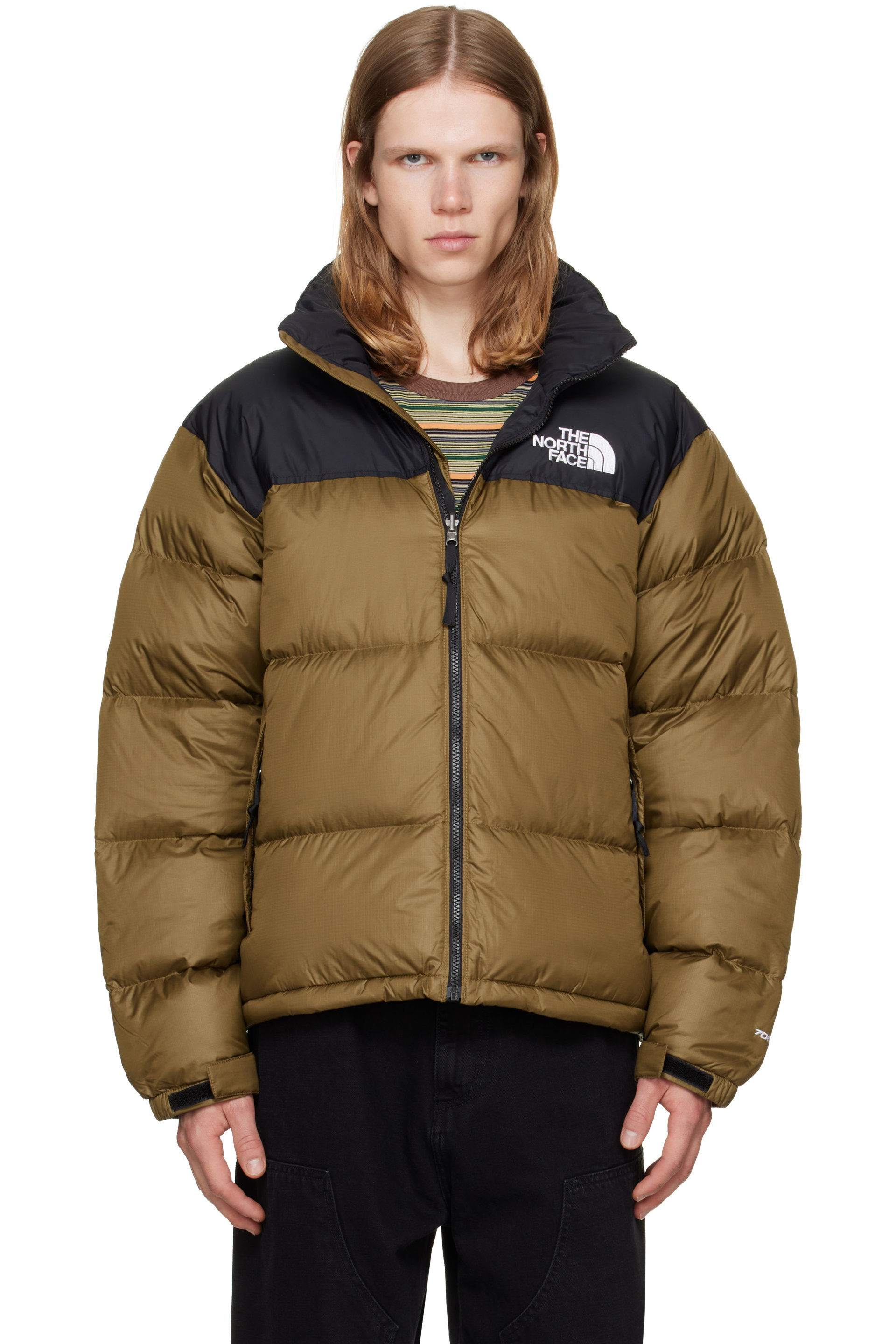 The North Face - Blouson rétro 1996 Nuptse kaki rembourré en duvet