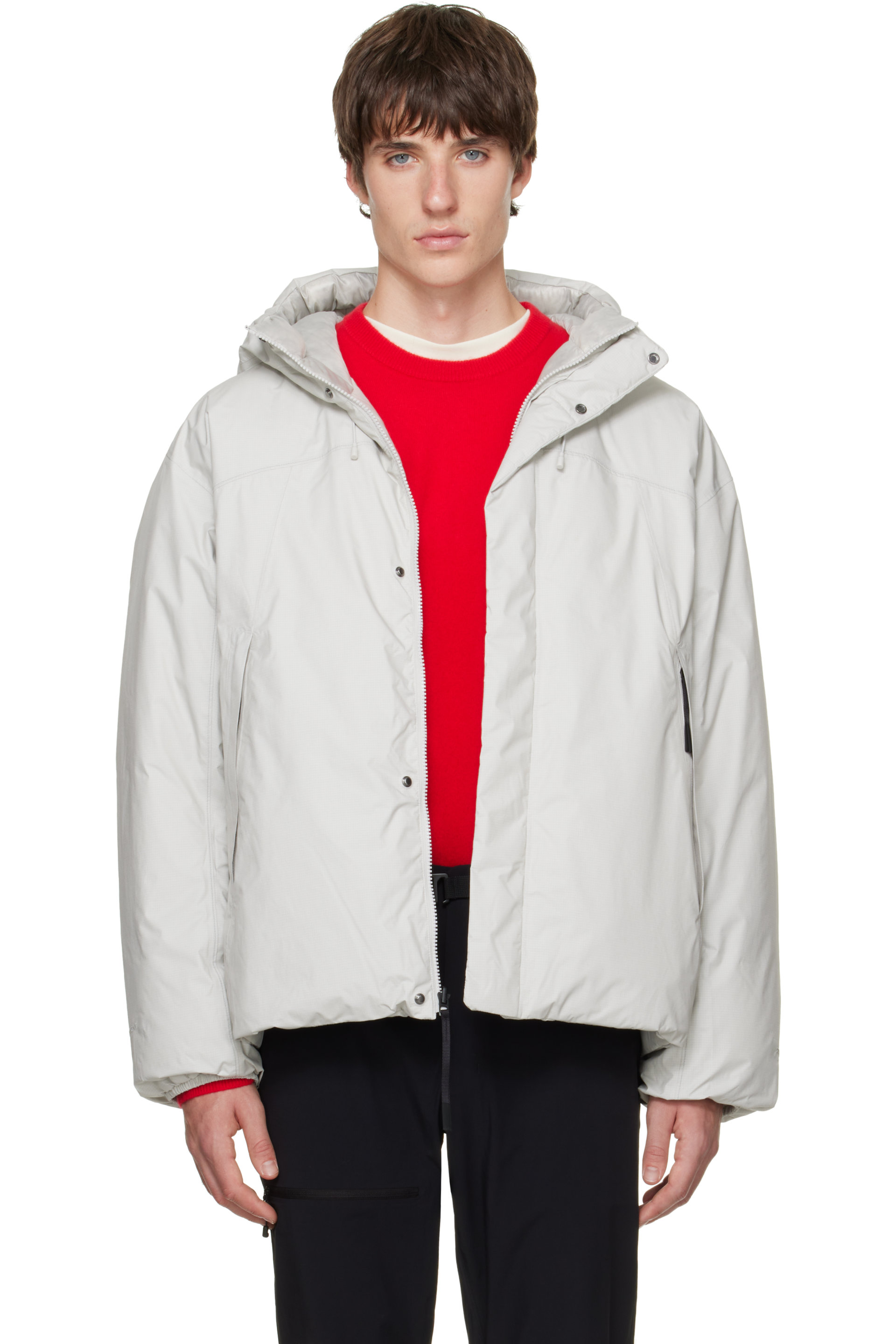 The North Face - Blouson réversible gris en tissu DryVent rembourré en duvet - Black Box