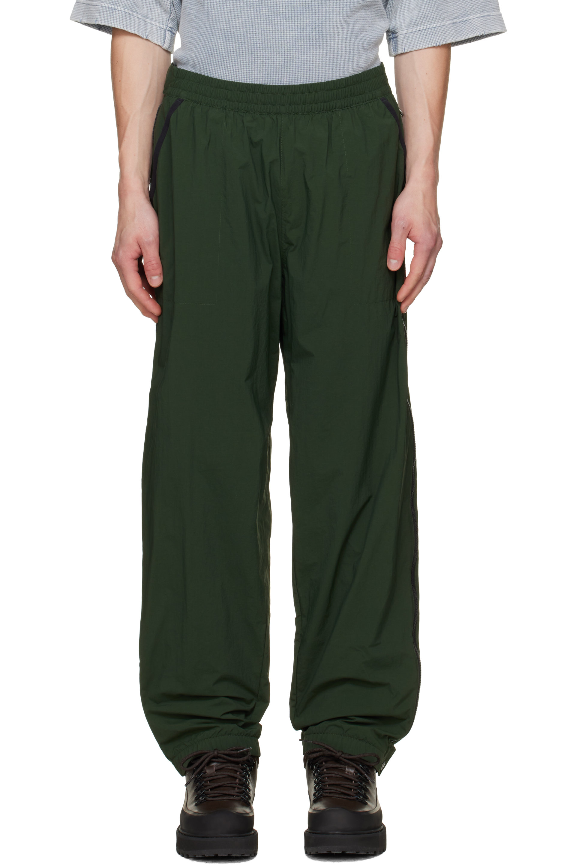 The North Face - Green TNF Red Box Full-Zip Sweatpants