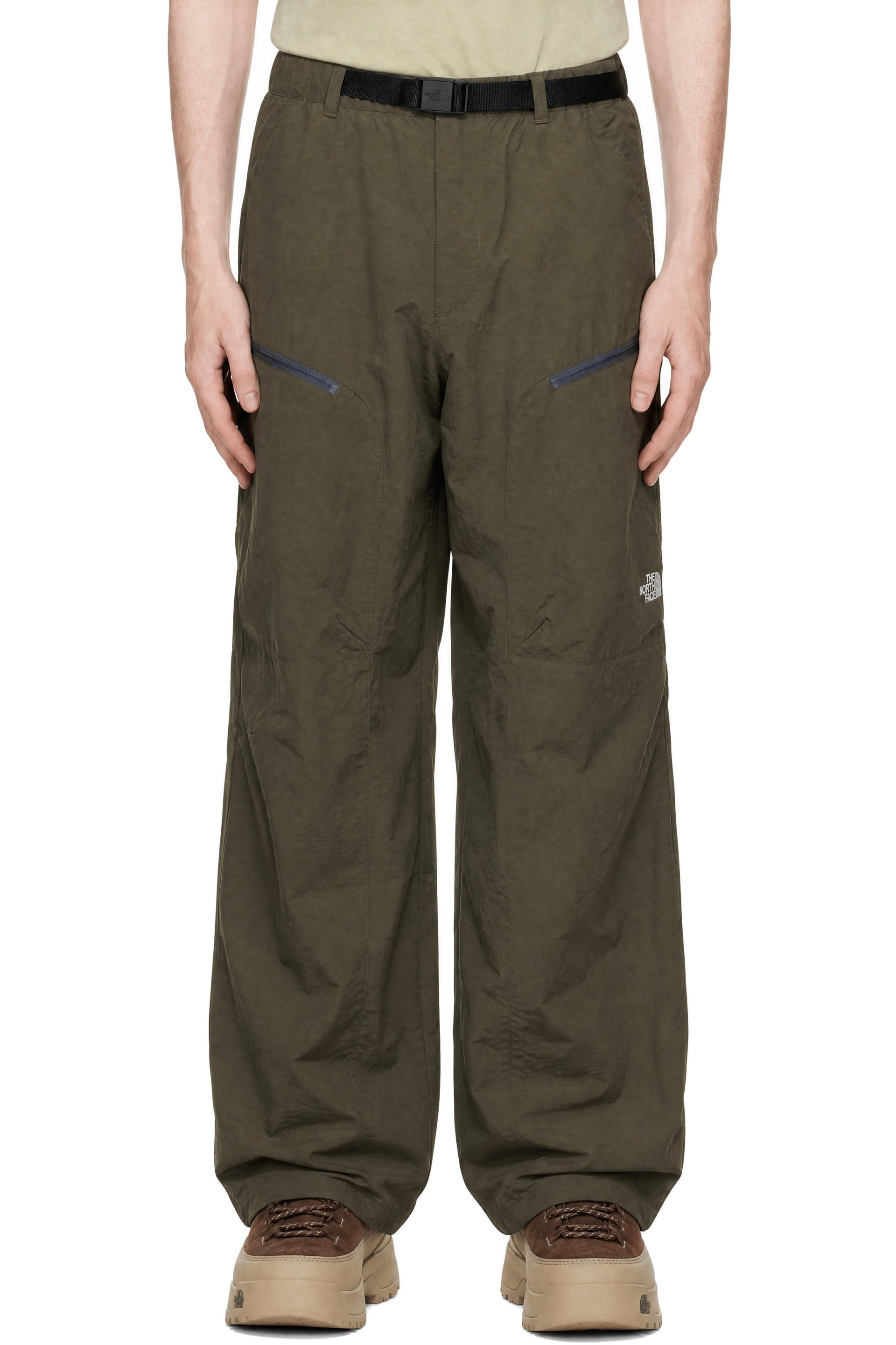 The North Face - Pantalon NSE kaki à ceinture