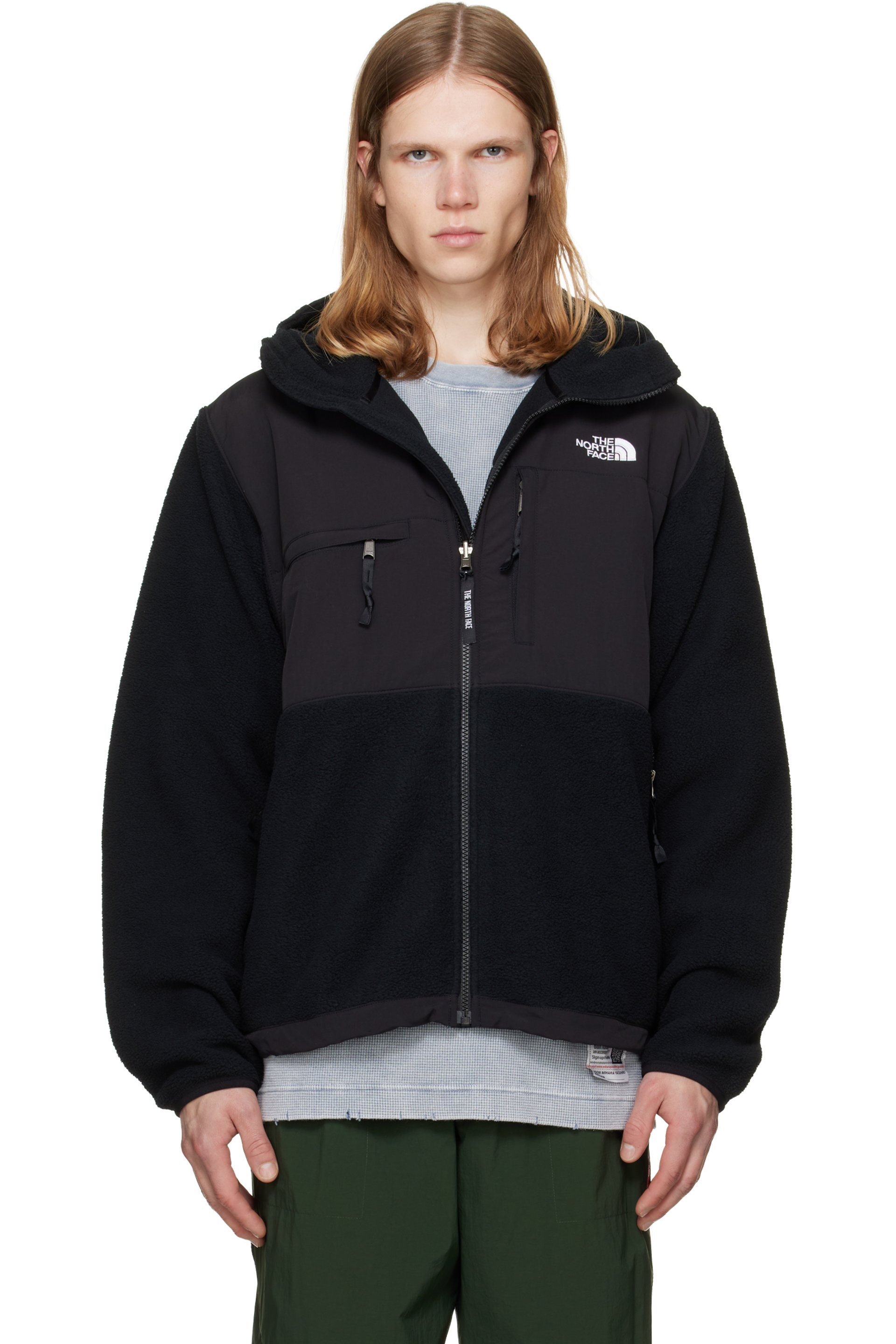 The North Face - Blouson rétro Denali noir à capuche