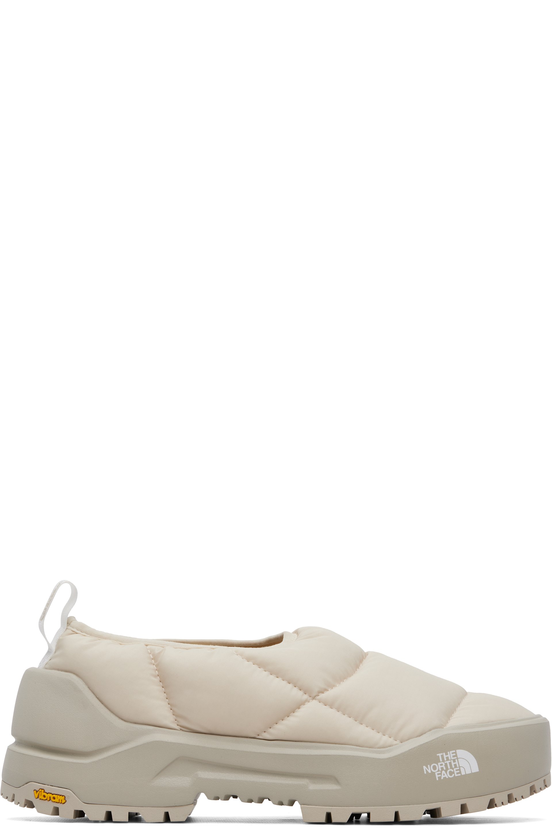 The North Face - Flâneurs de style mule blanc cassé en tissu Base Camp à isolation ThermoBall