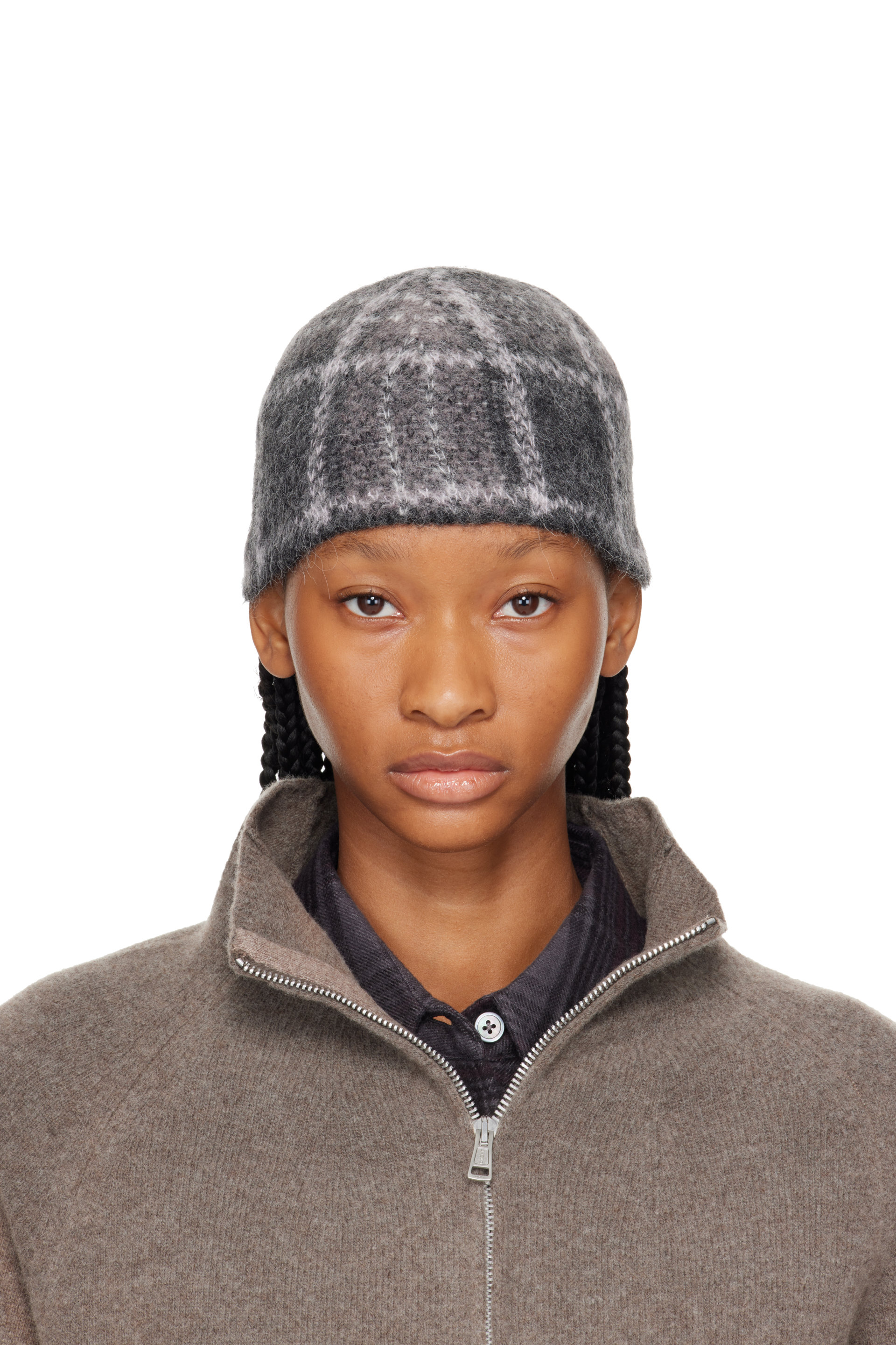 OUR LEGACY - Gray Check Beanie