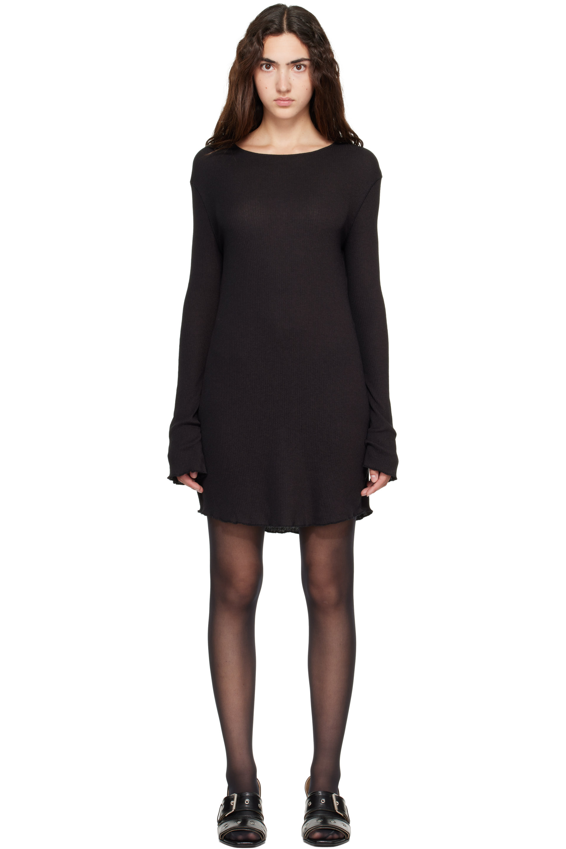 OUR LEGACY - Black Two Face Minidress