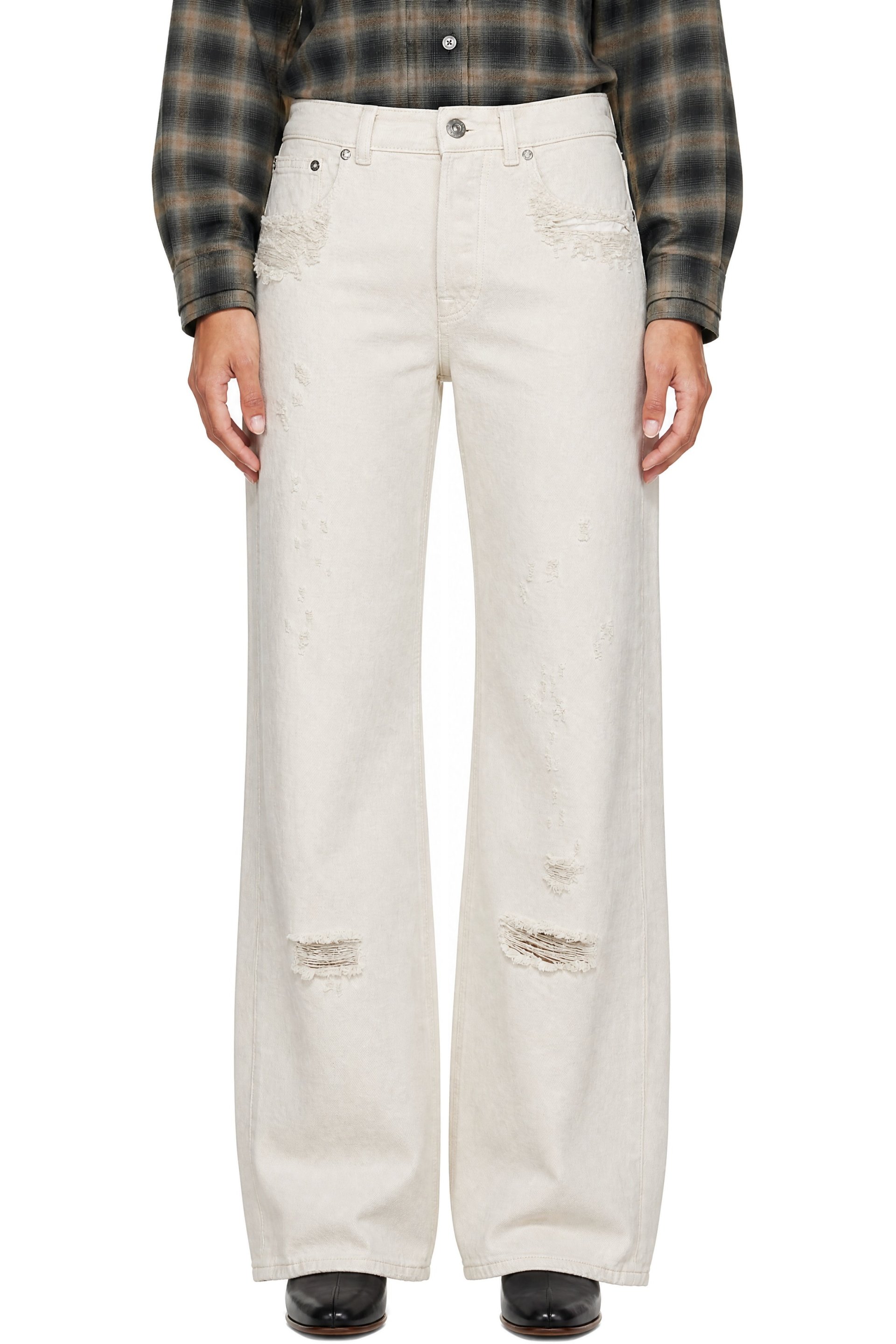 OUR LEGACY - White Full Cut Jeans