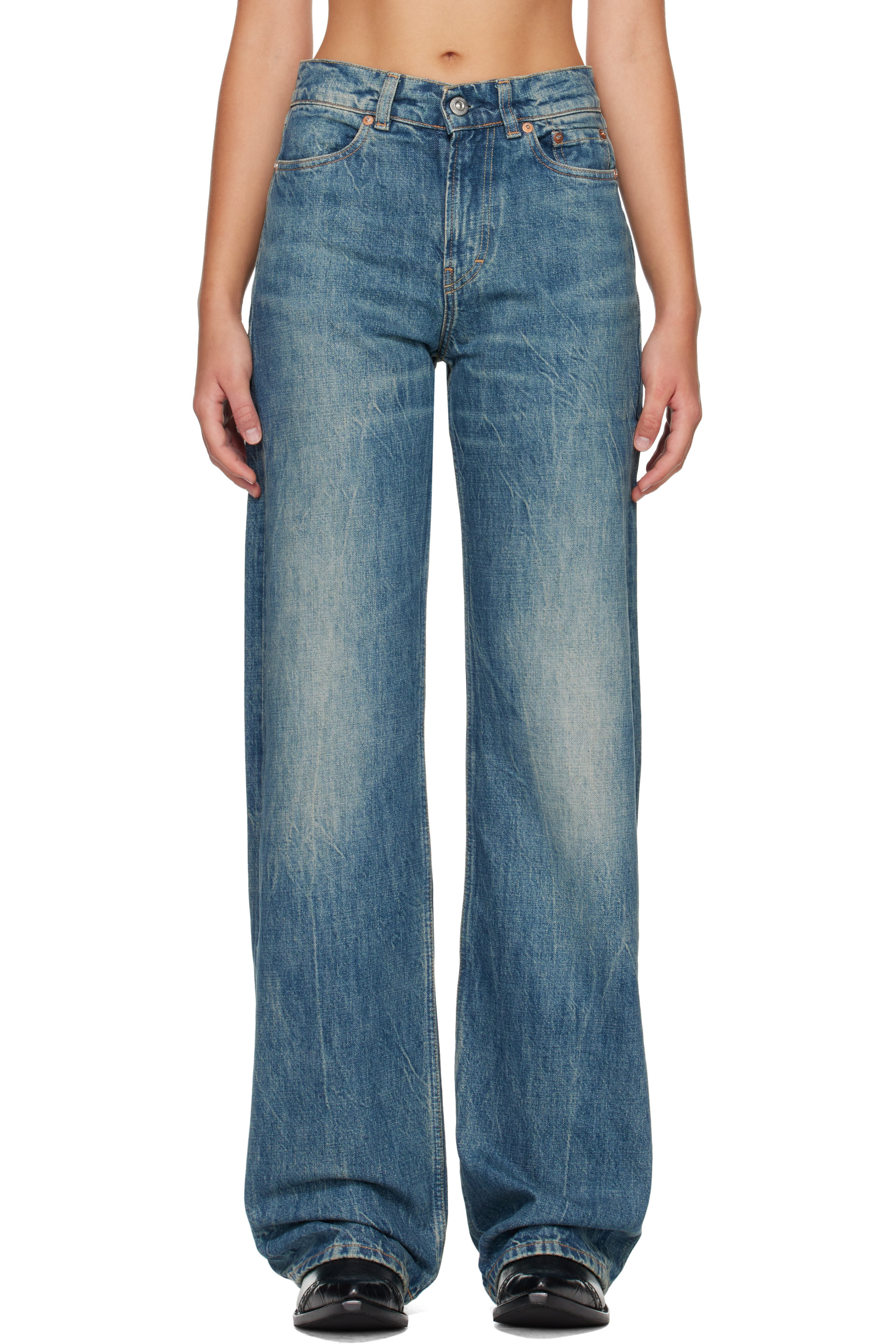 OUR LEGACY - Blue Wata Cut Jeans