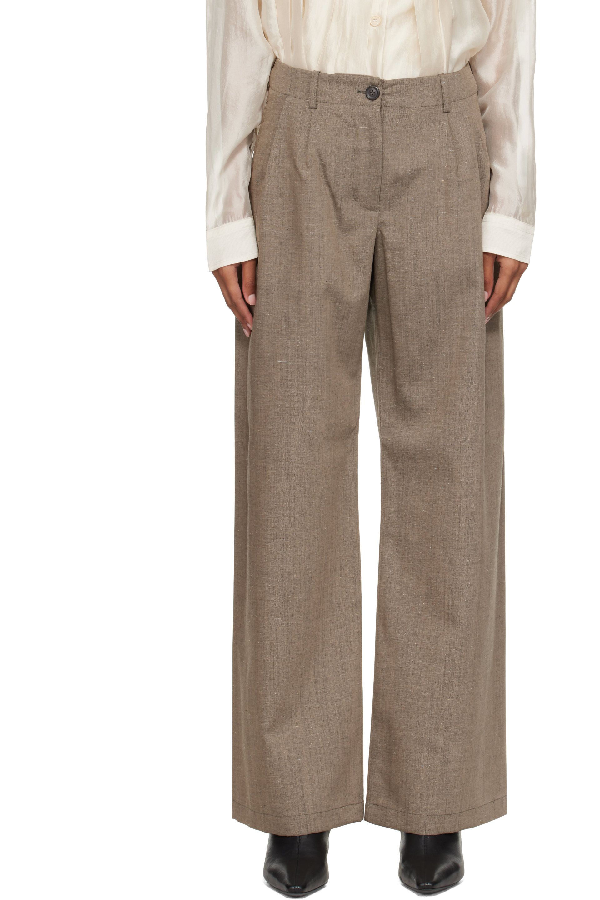 OUR LEGACY - Taupe Arch Chino Trousers