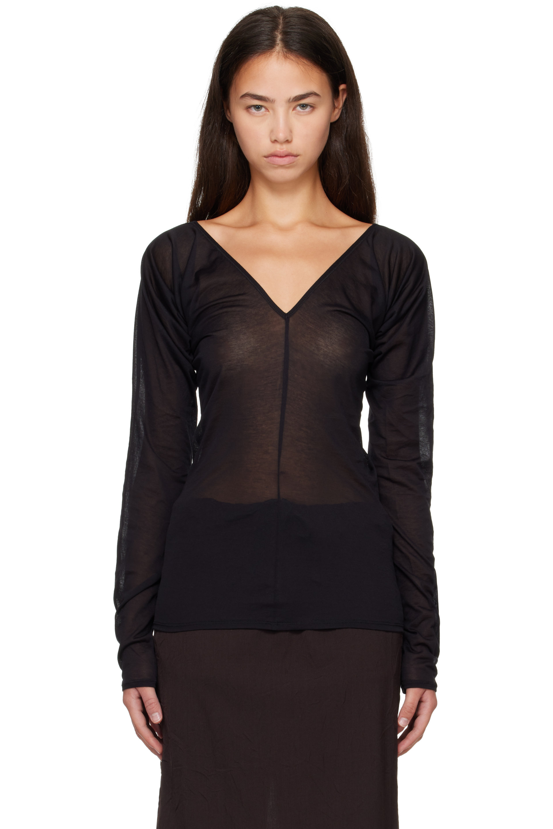 OUR LEGACY - Black Cheer V Neck Blouse