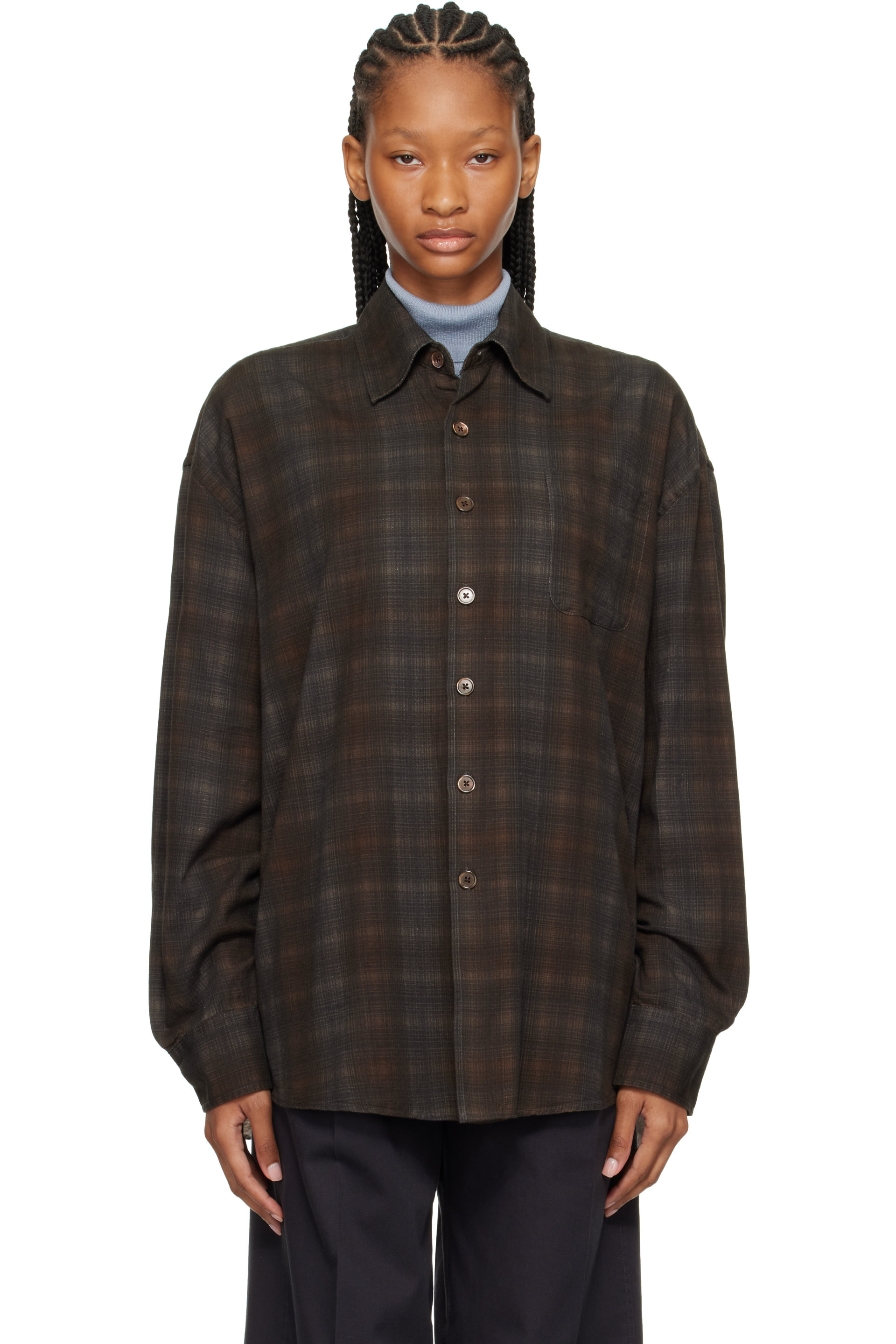 OUR LEGACY - Brown Borrowed Shirt