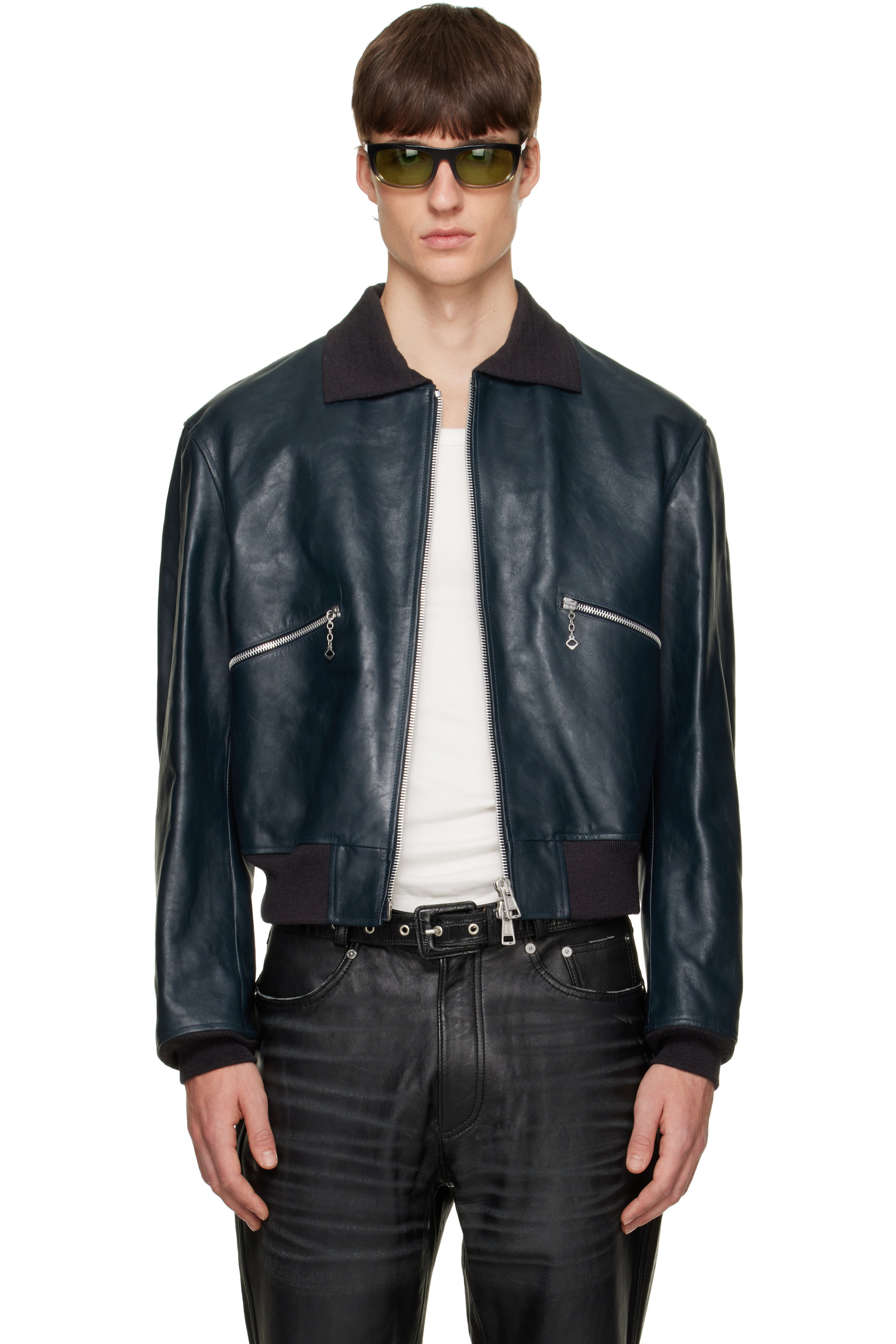 OUR LEGACY - Blue Mini Bomber Jacket