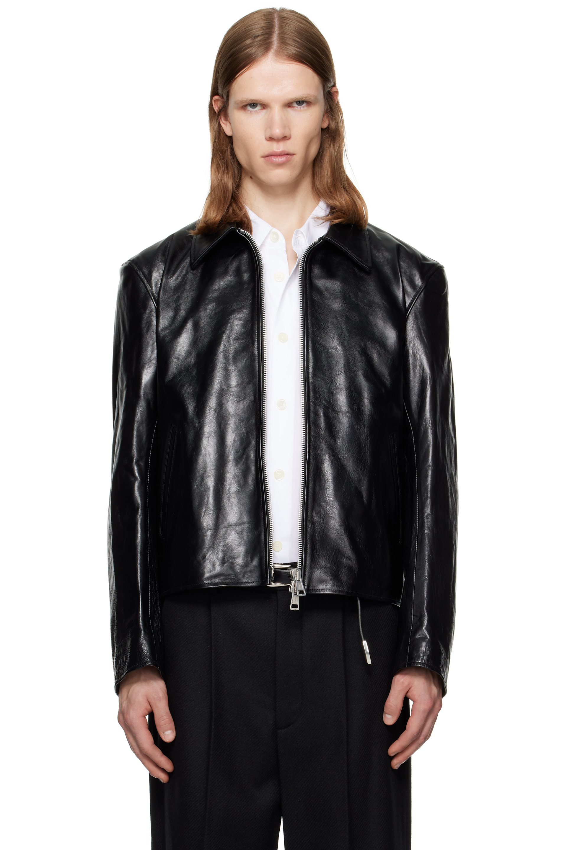 OUR LEGACY - Black Mini Leather Jacket