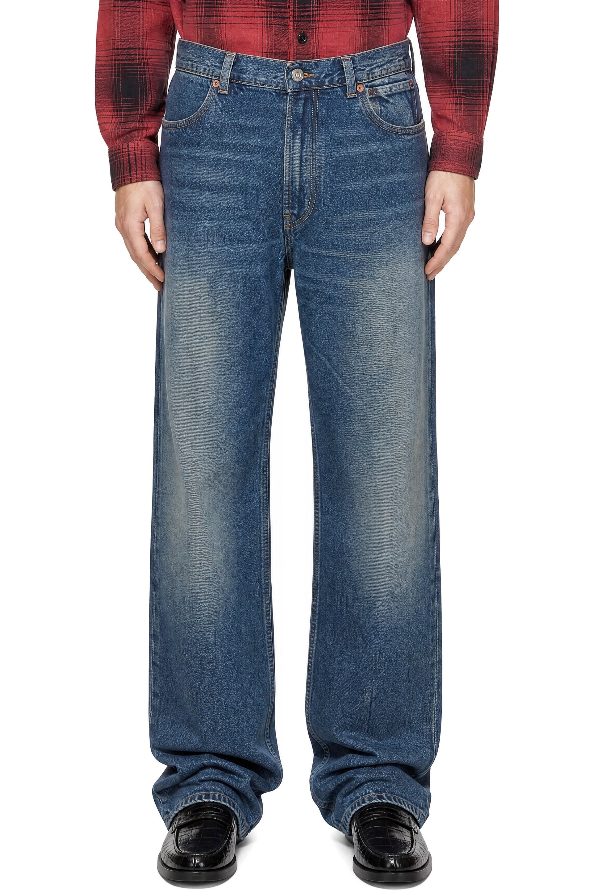 OUR LEGACY - Navy Carlson Cut Jeans