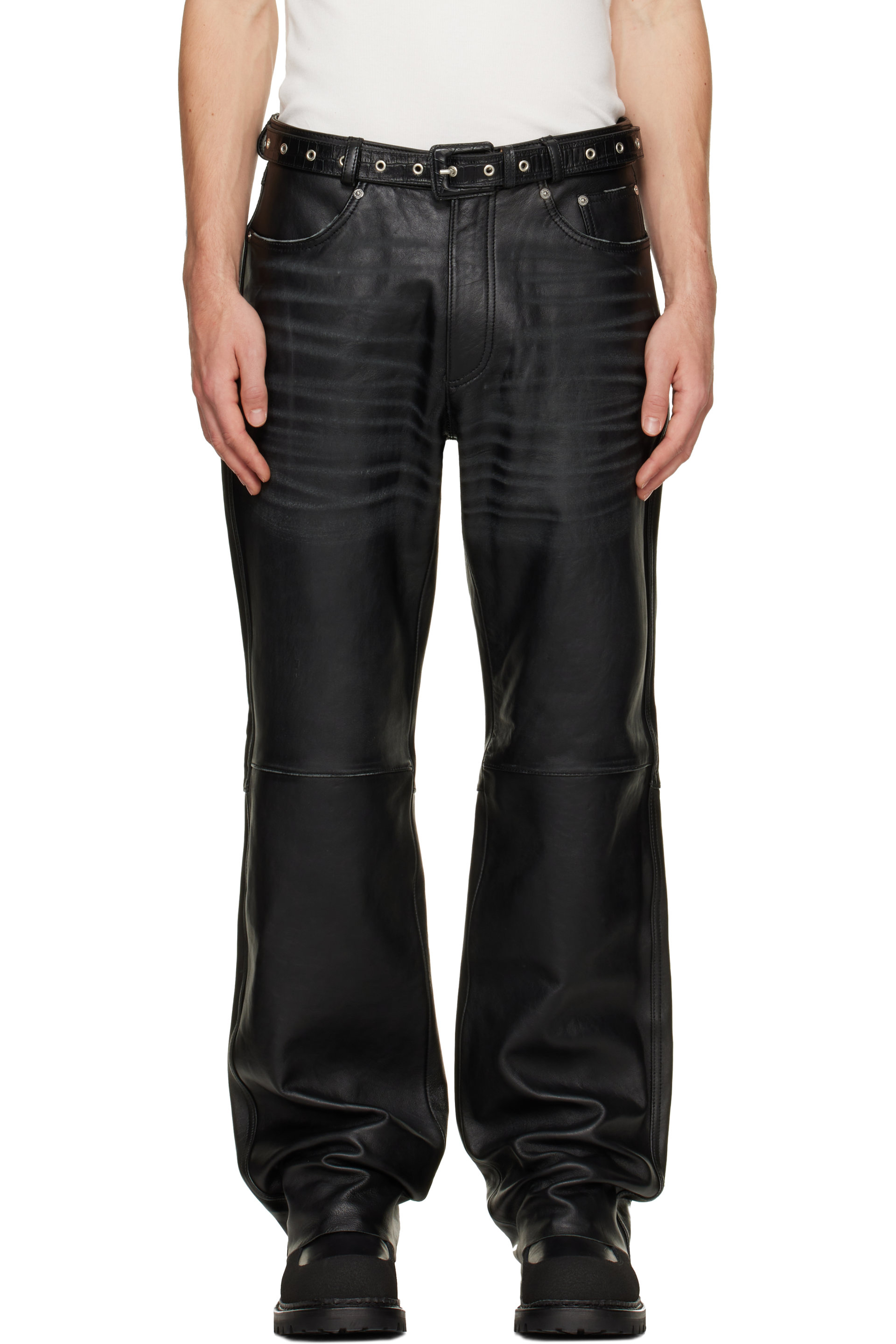 OUR LEGACY - Black Carlson Cut Leather Pants