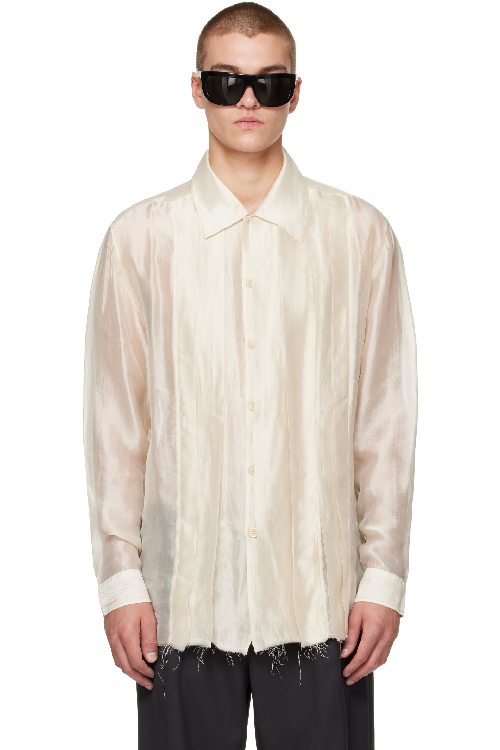 OUR LEGACY - Chemise de tuxedo blanc cassé