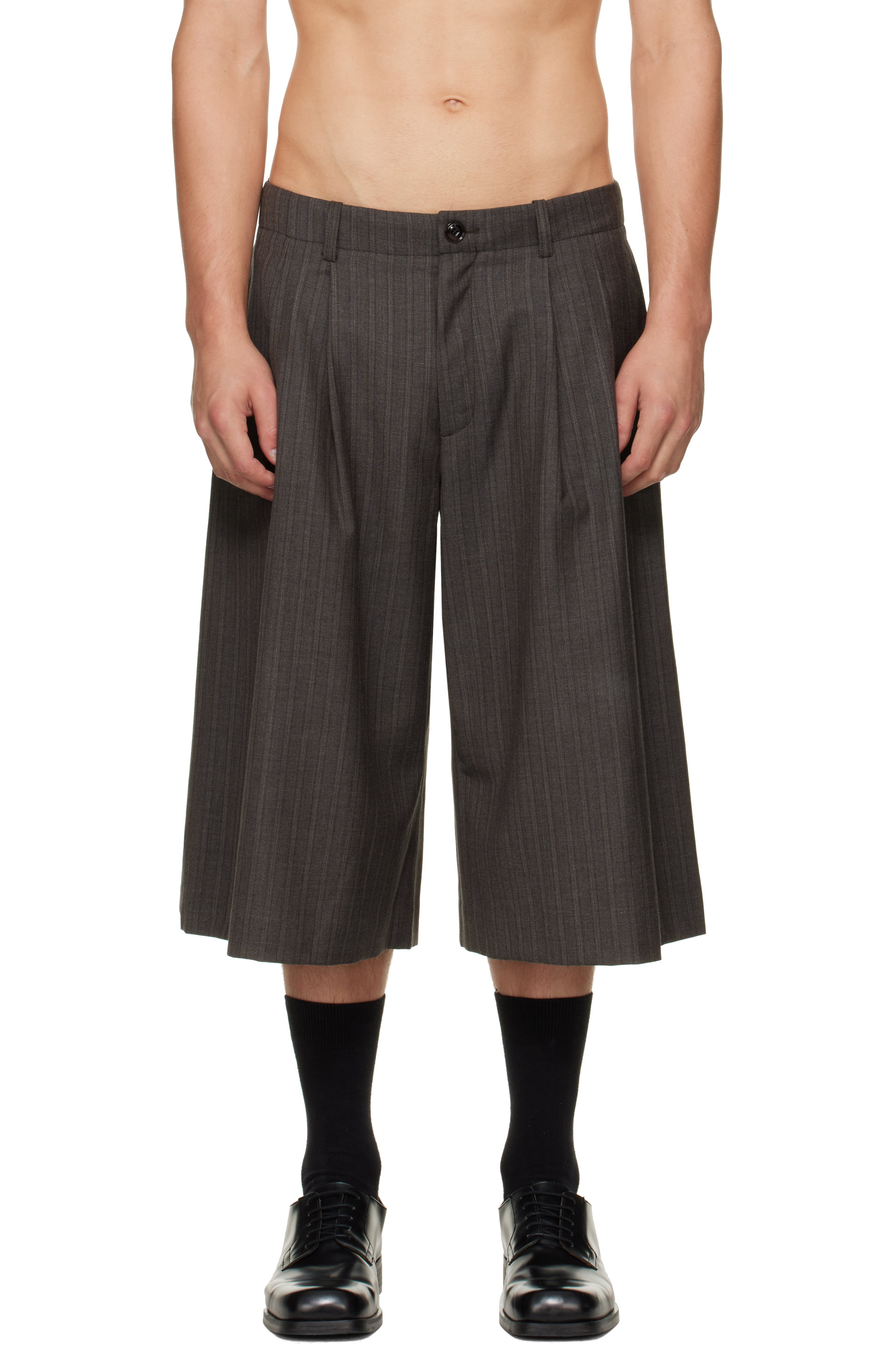 OUR LEGACY - Gray Split Shorts