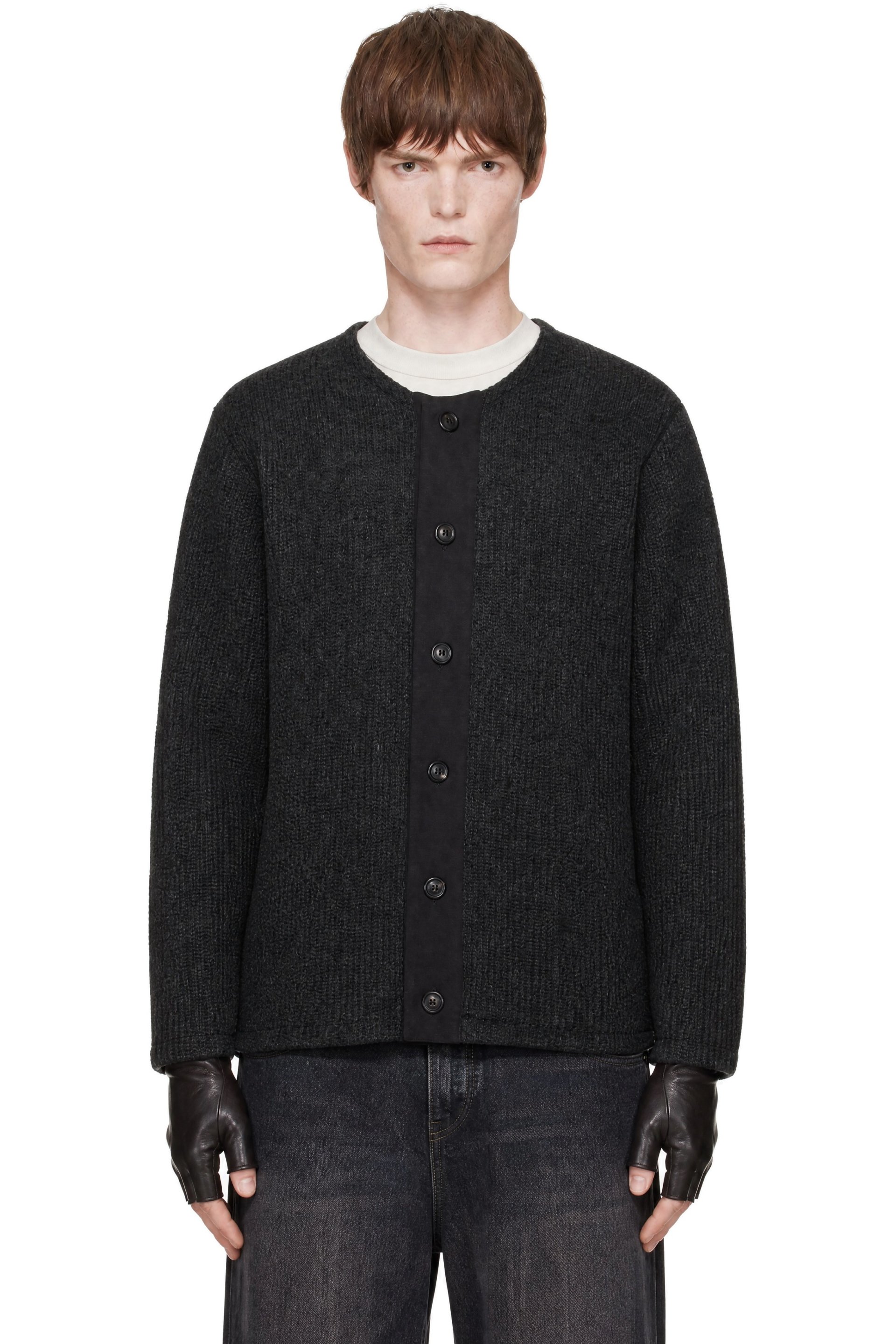 OUR LEGACY - Cardigan Liner gris