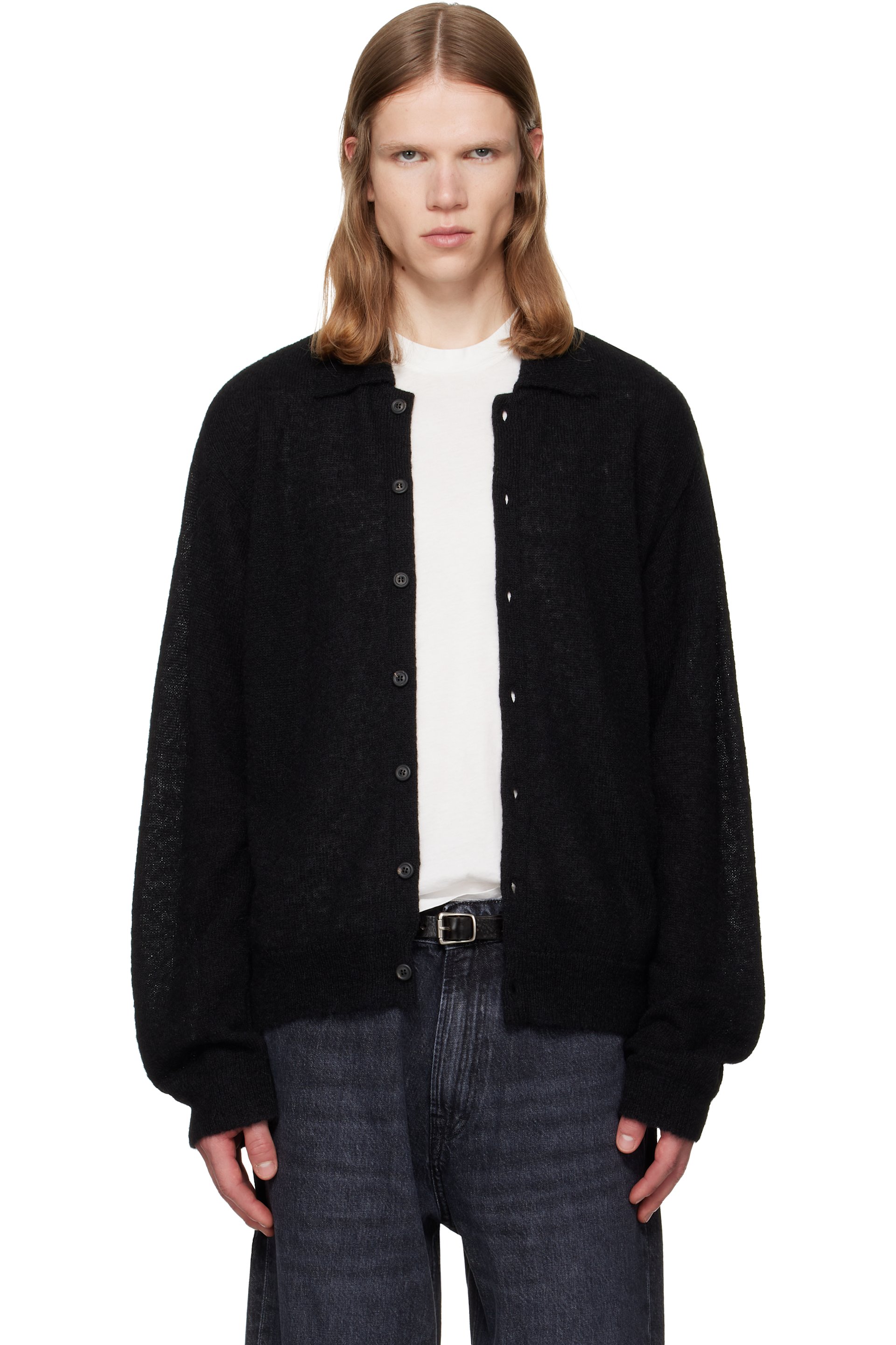 OUR LEGACY - Black Evening Polo Cardigan