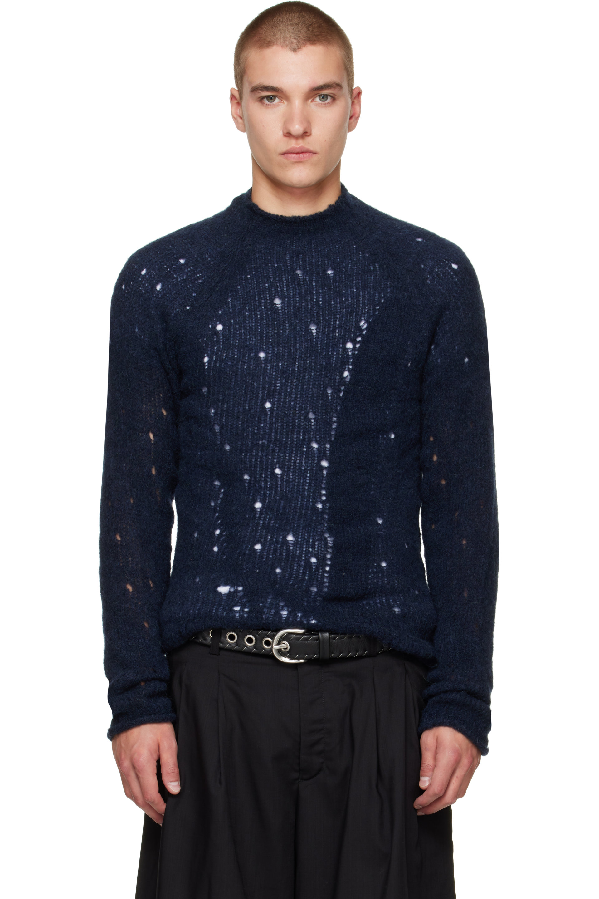 OUR LEGACY - Pull Rider bleu marine