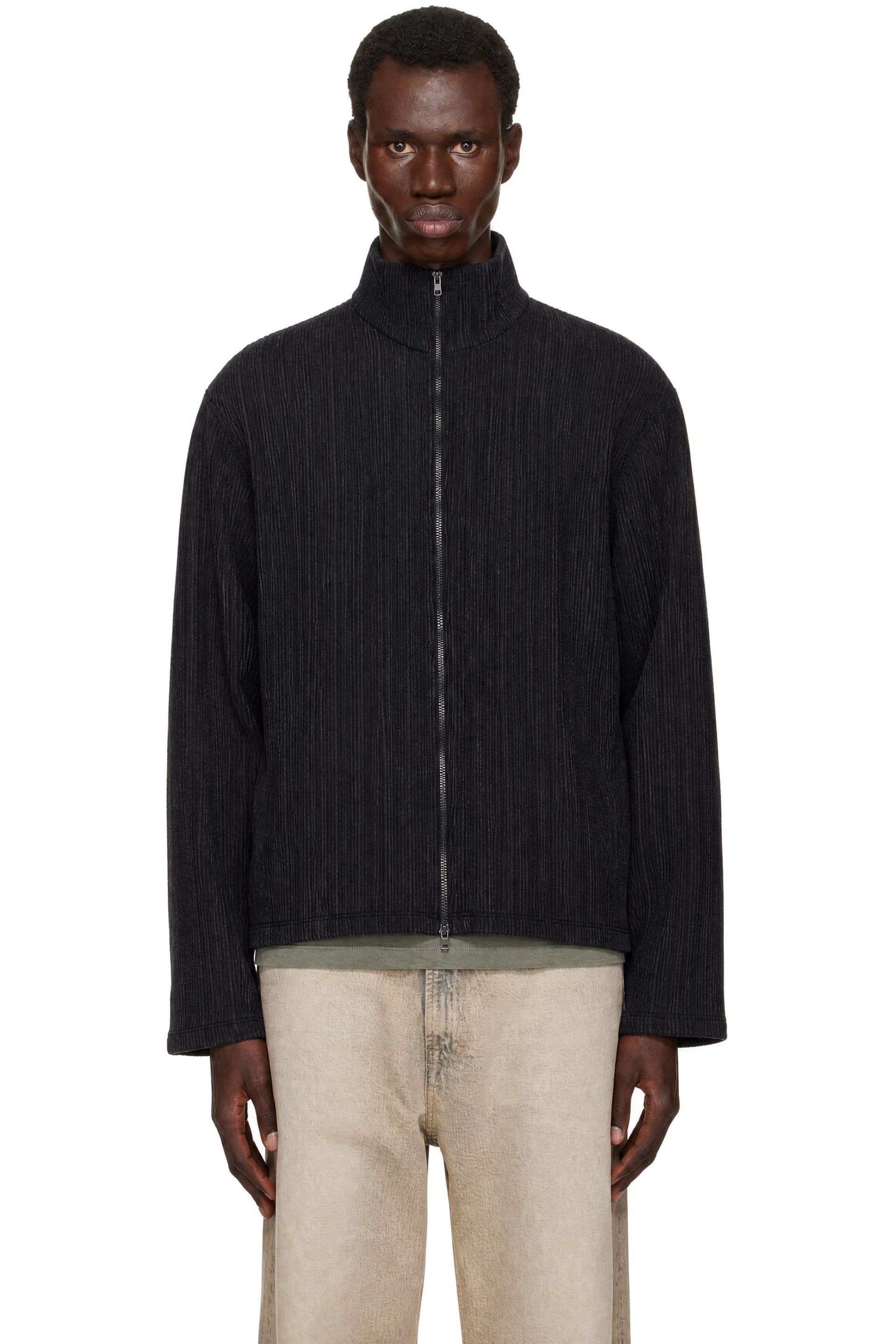 OUR LEGACY - Black Shrunken Fullzip Sweater