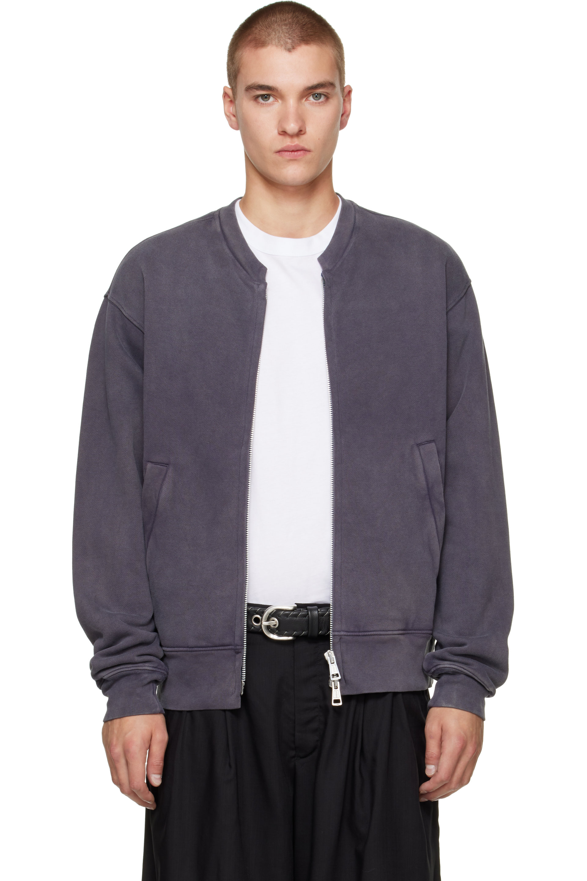 OUR LEGACY - Blouson Rift gris à glissière