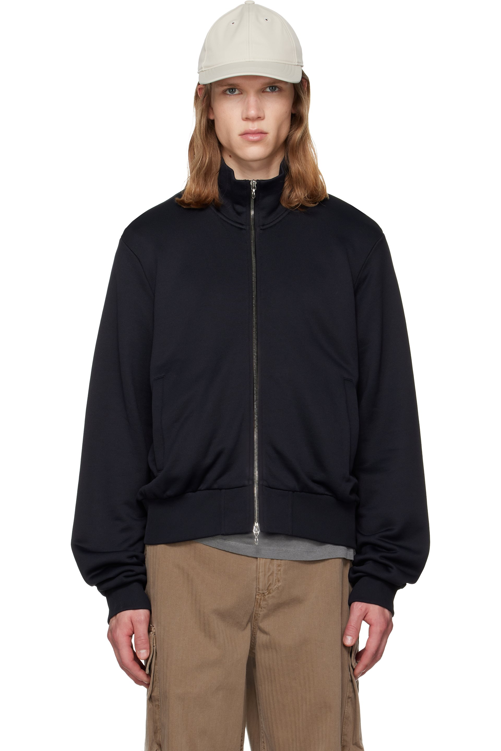OUR LEGACY - Black True Track Jersey Mob Jacket