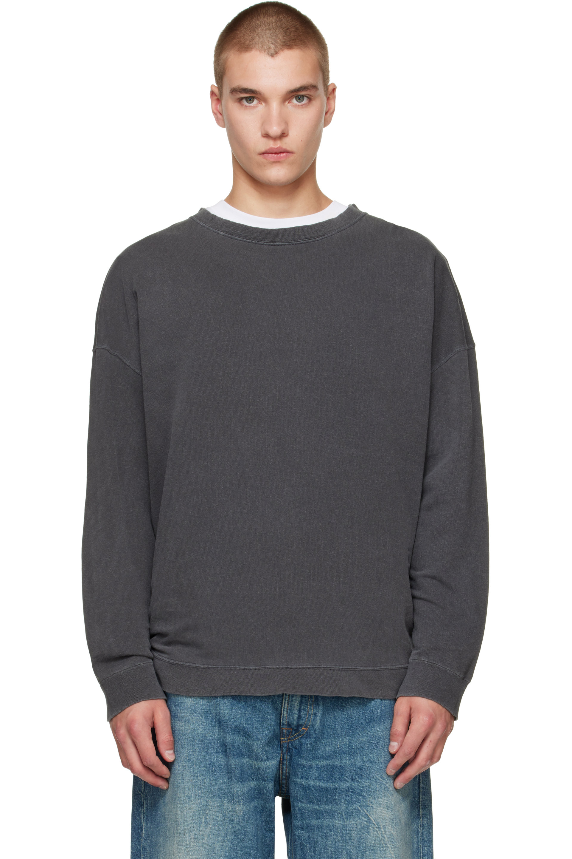 OUR LEGACY - Pull molletonné Slack gris