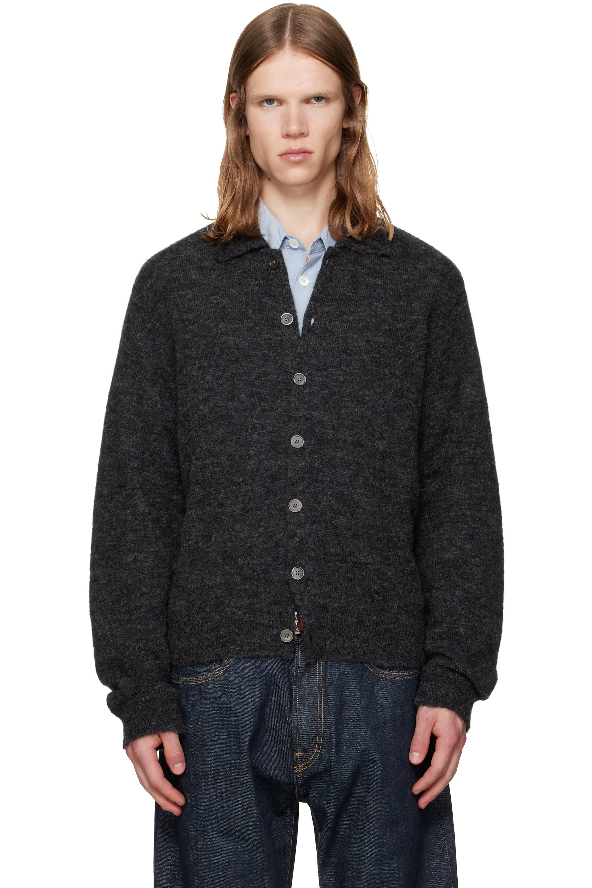 OUR LEGACY - Black Evening Polo Cardigan