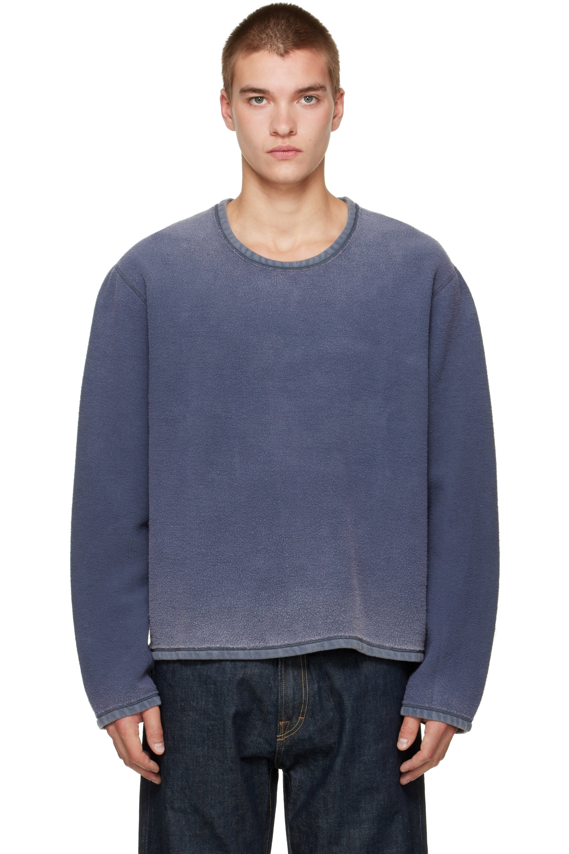 OUR LEGACY - Blue Double Lock U Neck Sweatshirt