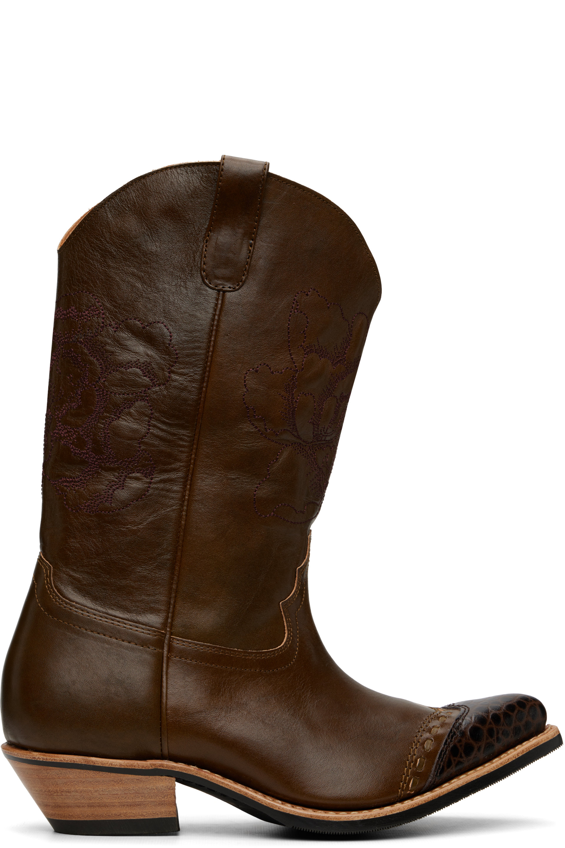 OUR LEGACY - Brown Floral Consultant Boots