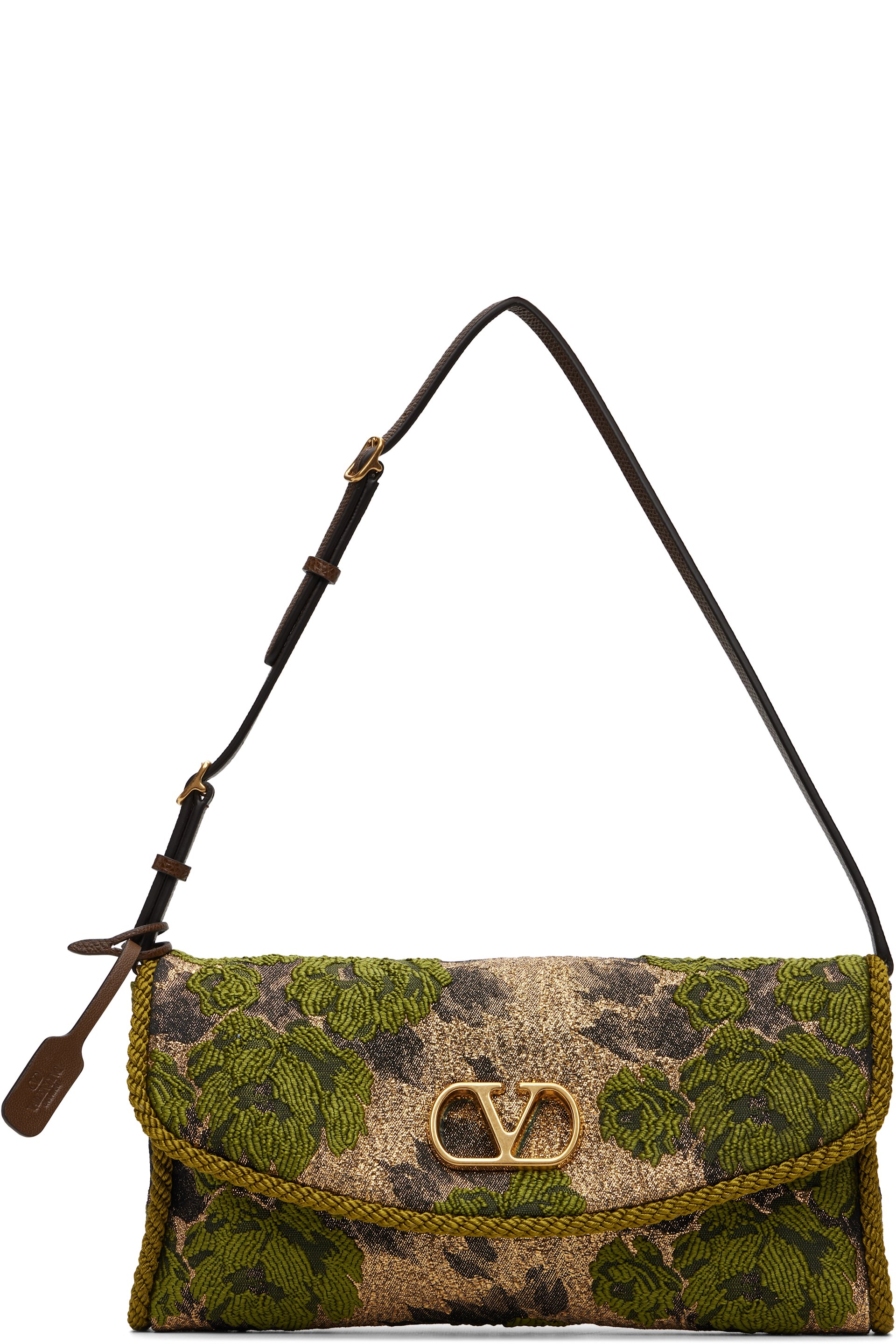 Valentino Garavani - Green & Gold Devain Small Shoulder Bag
