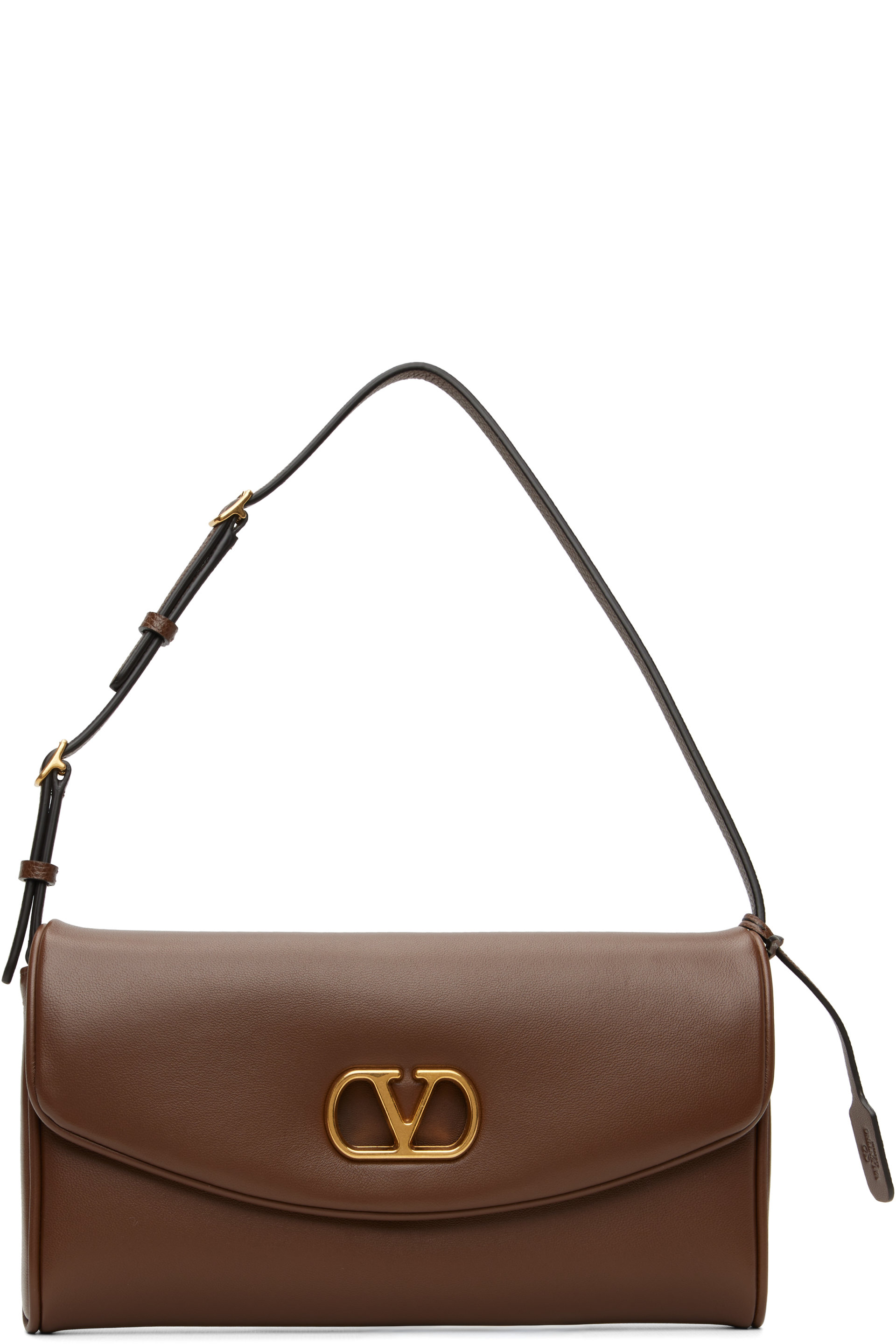 Valentino Garavani - Brown Devain Nappa Small Shoulder Bag