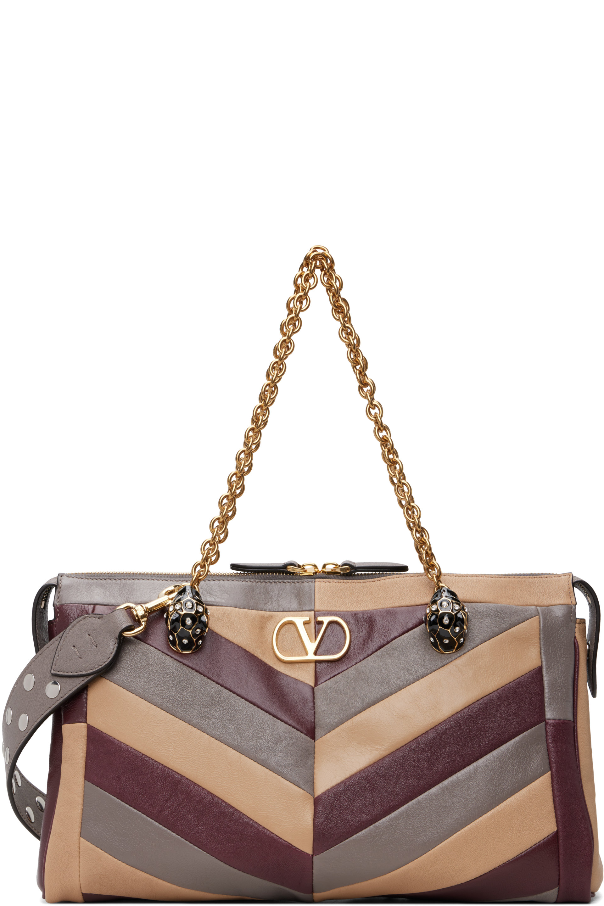 Valentino Garavani - Medium Panthea Chevron Nappa Shoulder Bag