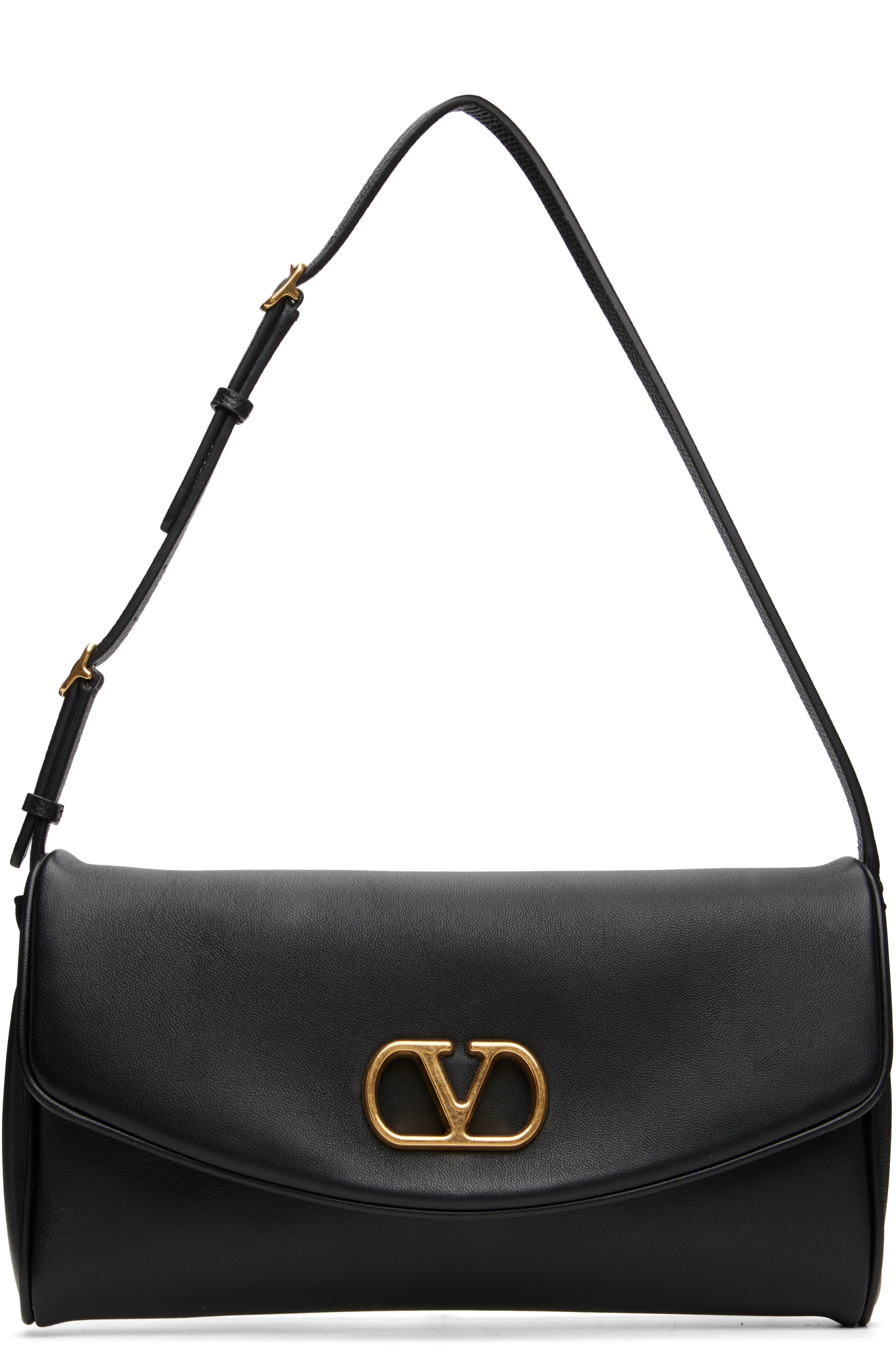 Valentino Garavani - Black DeVain Small Nappa Shoulder Bag