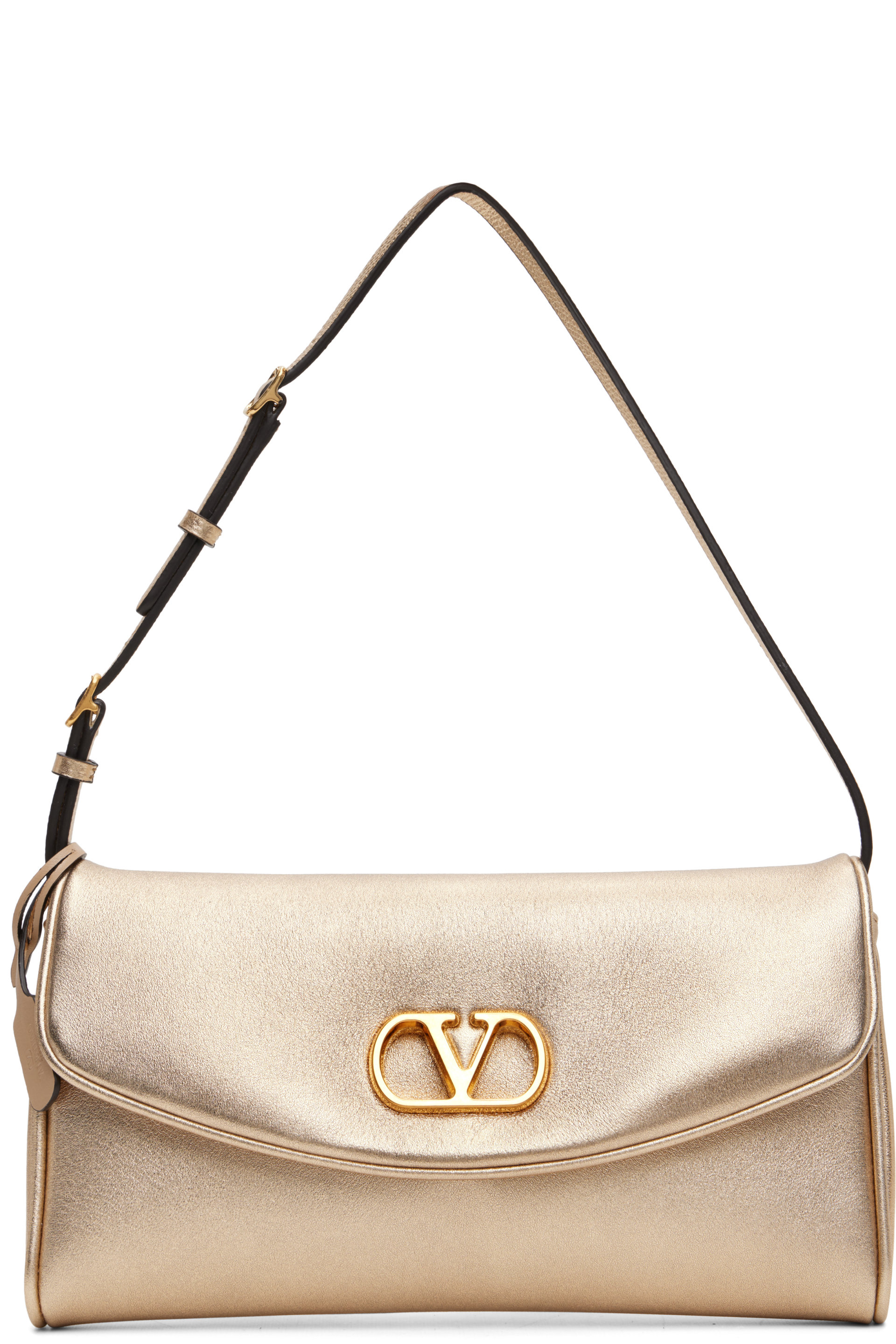 Valentino Garavani - Gold DeVain Small Nappa Shoulder Bag