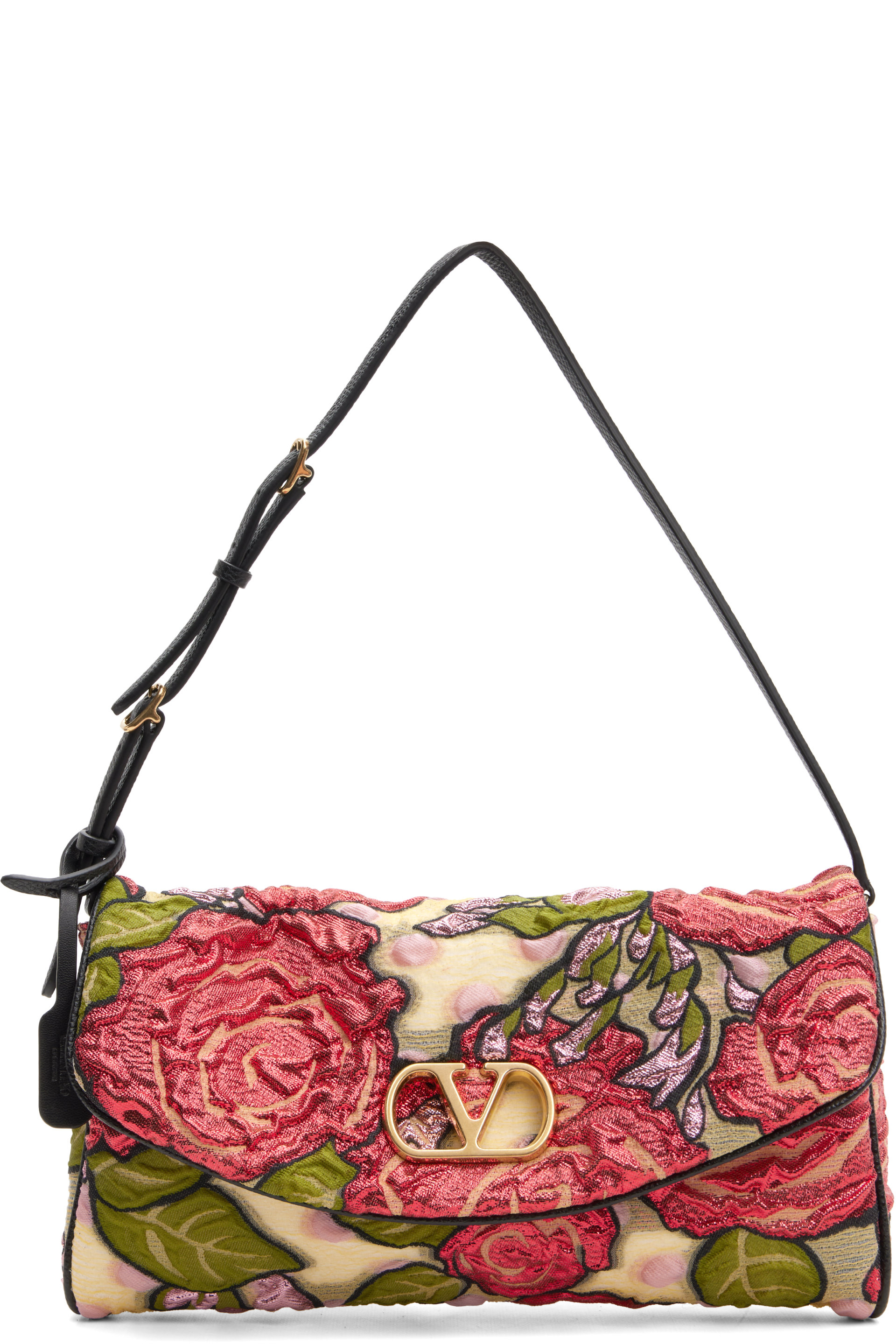 Valentino Garavani - Beige & Red DeVain Small Shoulder Bag