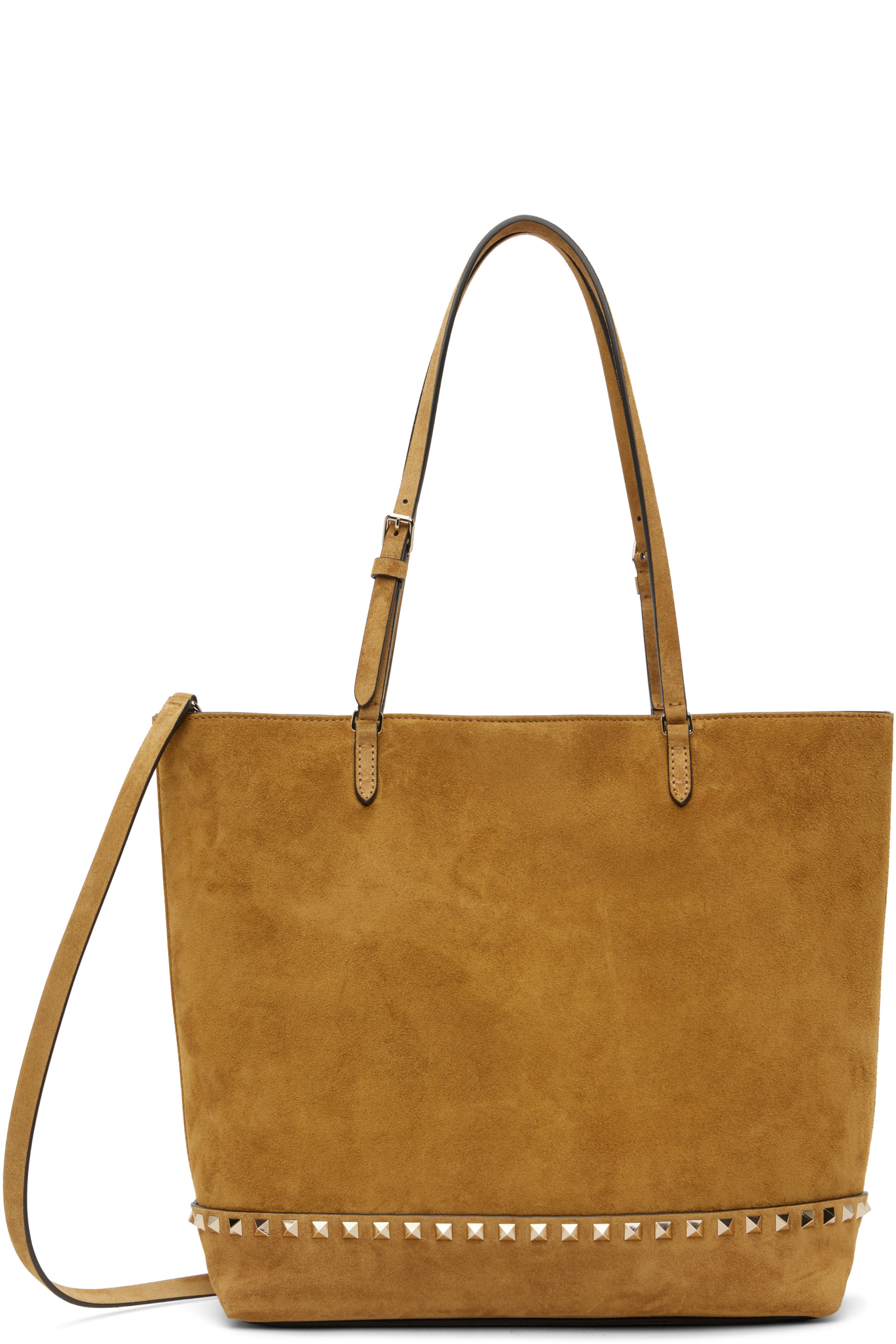 Valentino Garavani - Tan Rockstud Medium Tote