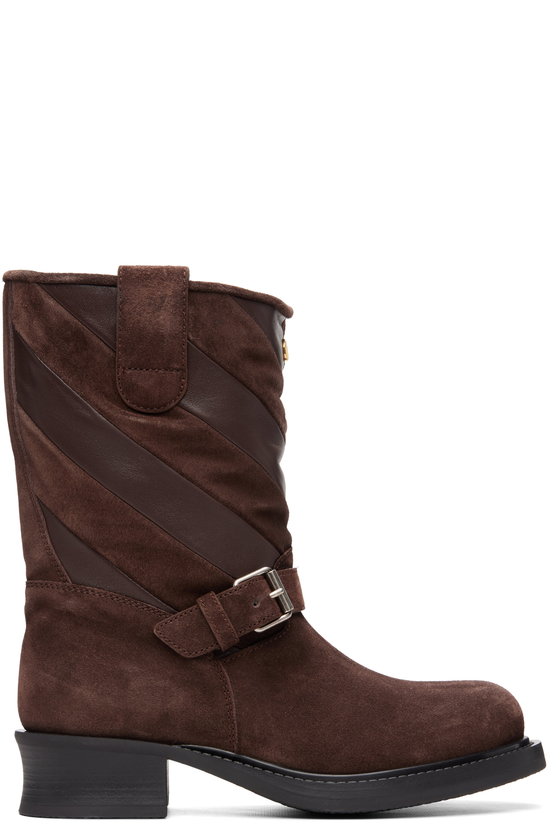 Valentino Garavani - Brown Patchwork Nappa Boots