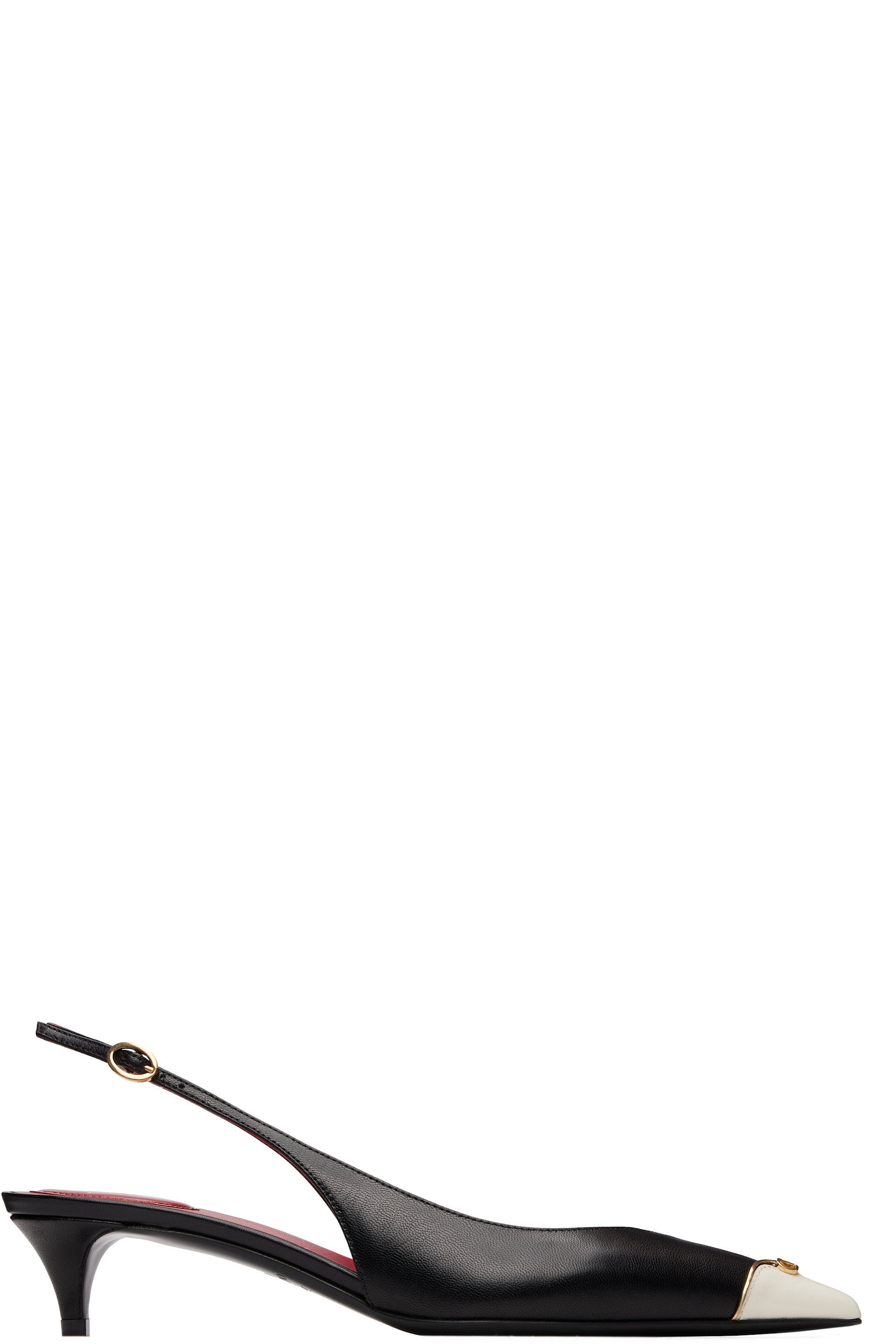 Valentino Garavani - Black VLogo Heartip Slingback Heels