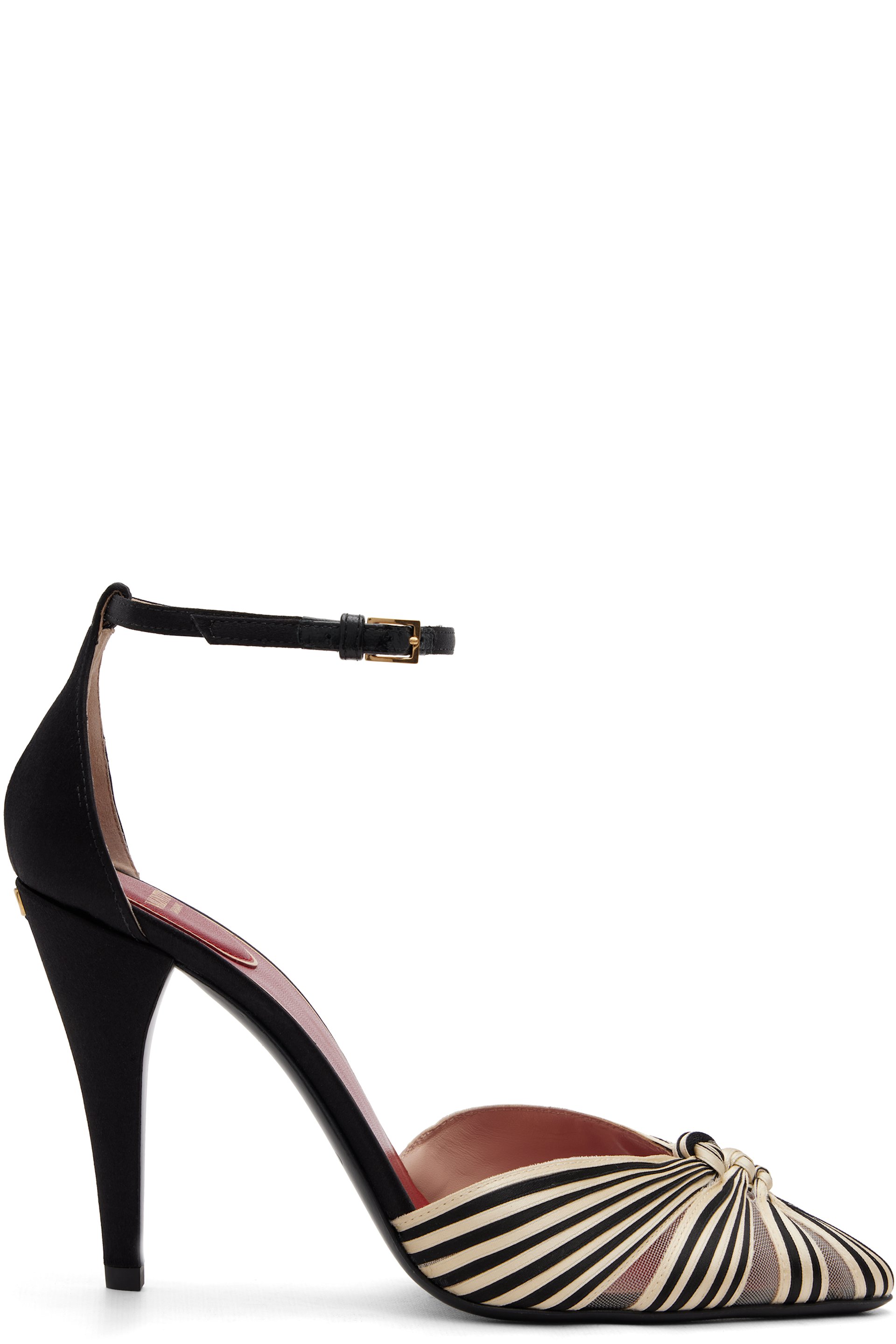 Valentino Garavani - Black & Off-White Annine Satin Heels