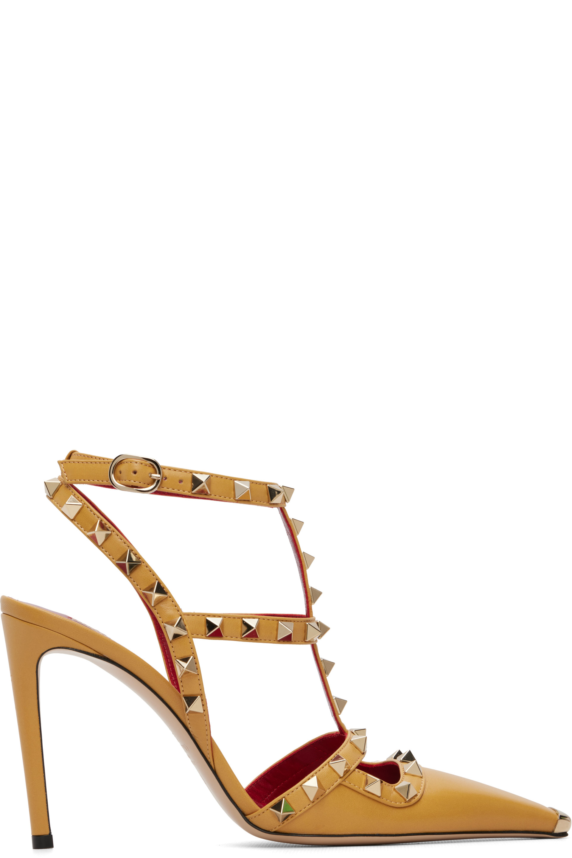 Valentino Garavani - Yellow Rockstud 100mm Heels
