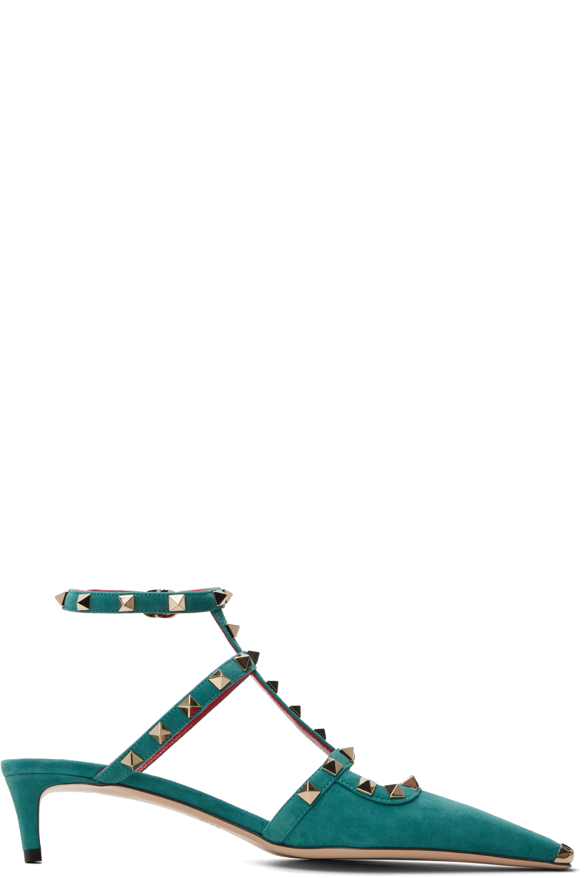 Valentino Garavani - Green Rockstud Court 40mm Heels